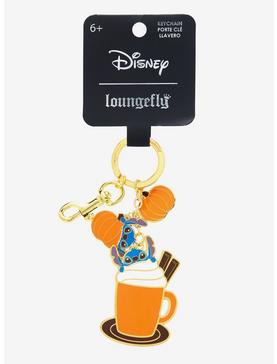 Loungefly Disney Lilo & Stitch Pumpkin Spice Latte Multi-Charm Keychain - BoxLunch Exclusive, , hi-res