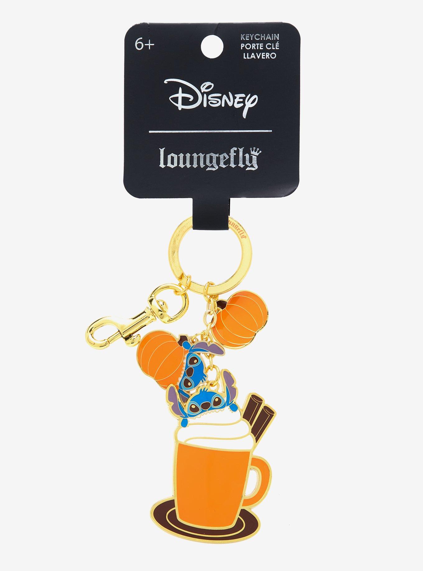 Loungefly Disney Lilo & Stitch Pumpkin Spice Latte Multi-Charm Keychain - BoxLunch Exclusive, , alternate