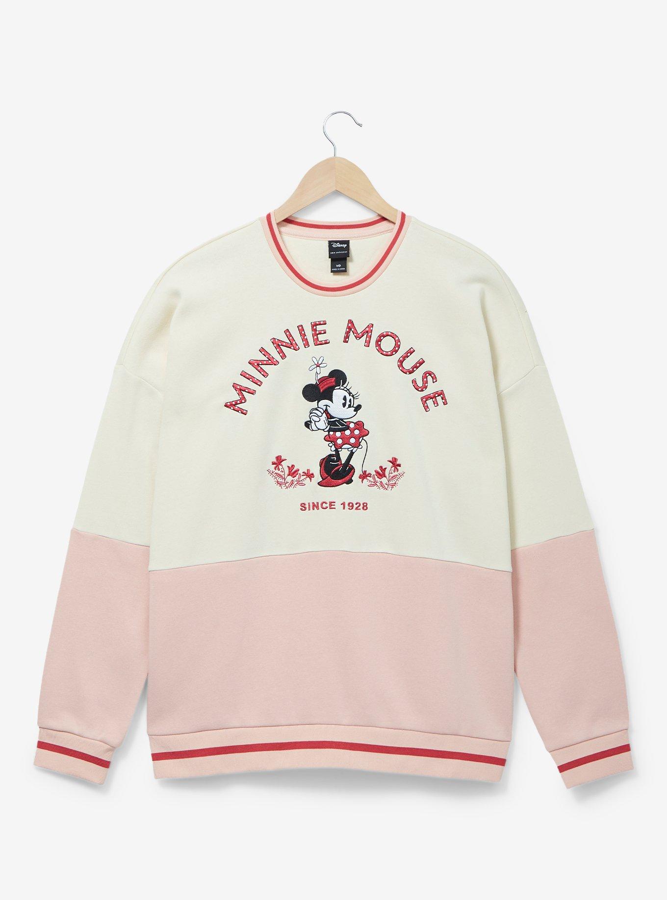 Disney Minnie Mouse Portrait Panel Crewneck - BoxLunch Exclusive, , hi-res