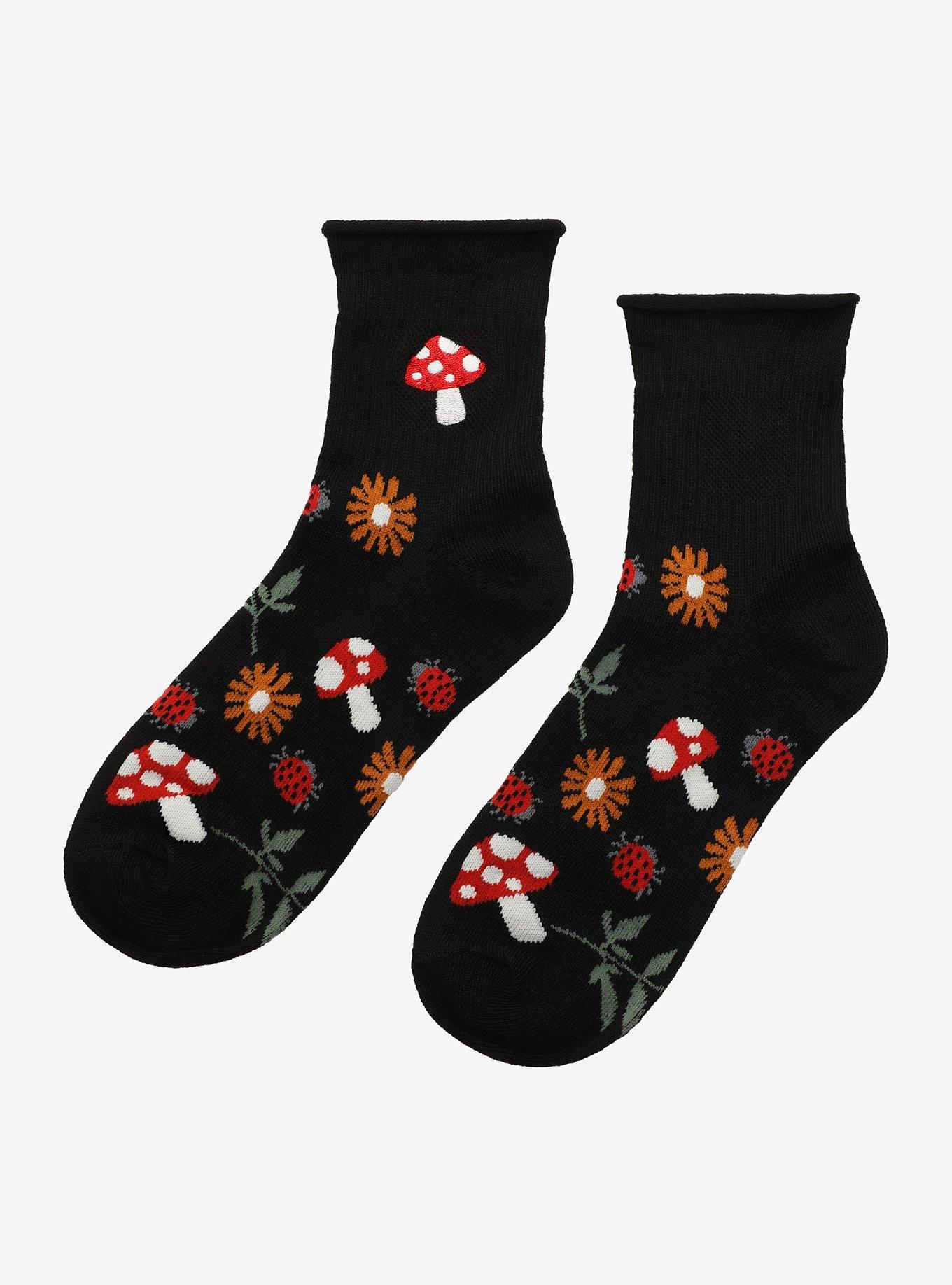 Ladybug Forest Ankle Socks, , hi-res