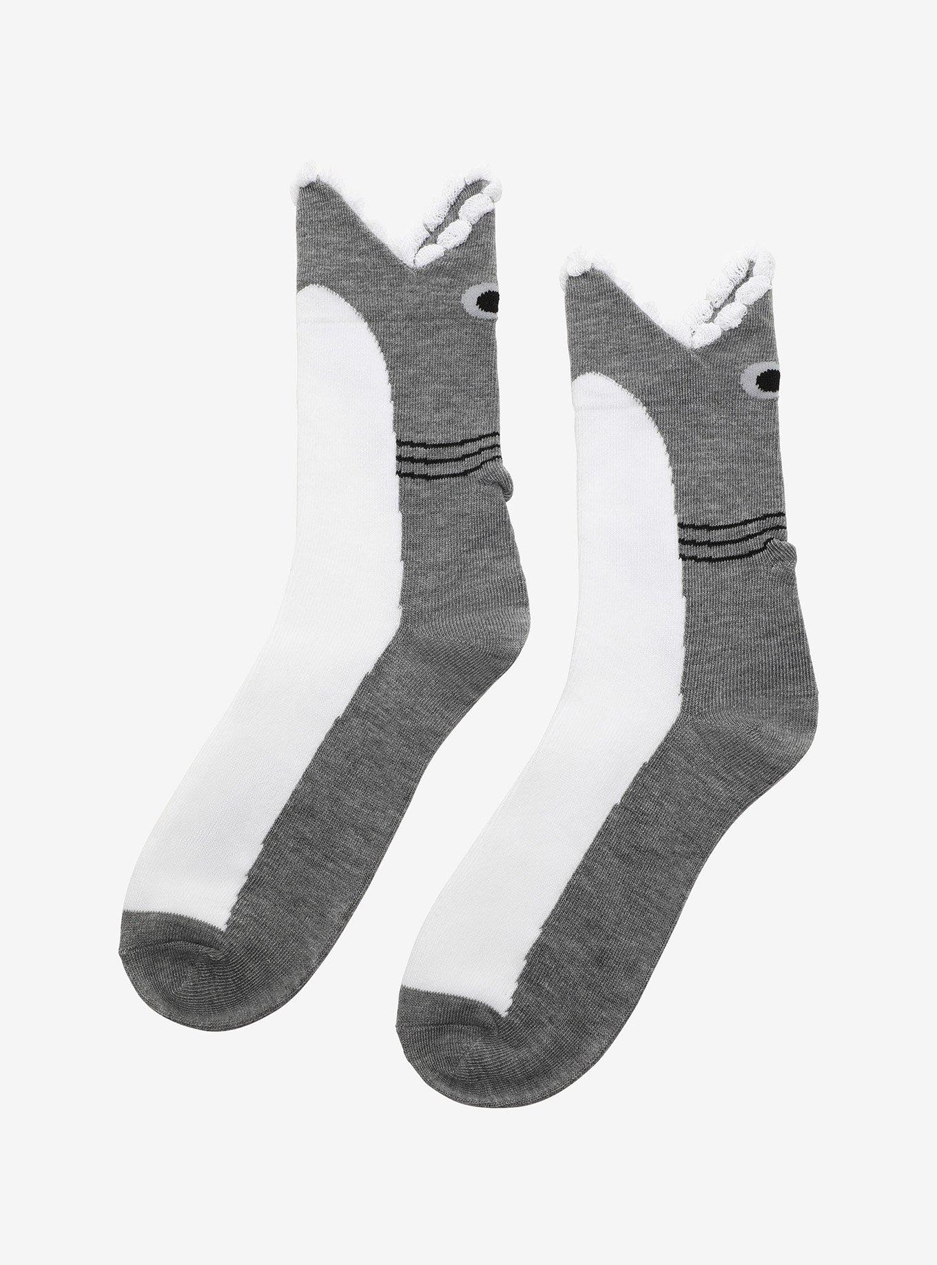 Shark Bite Crew Socks, , alternate