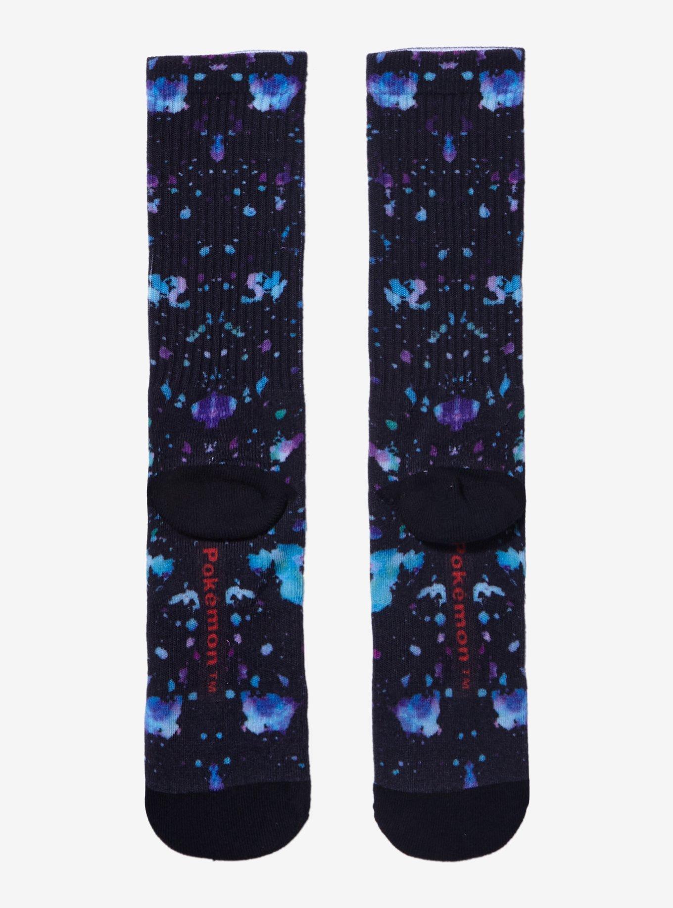 Pokemon Gengar Splatter Crew Socks, , alternate