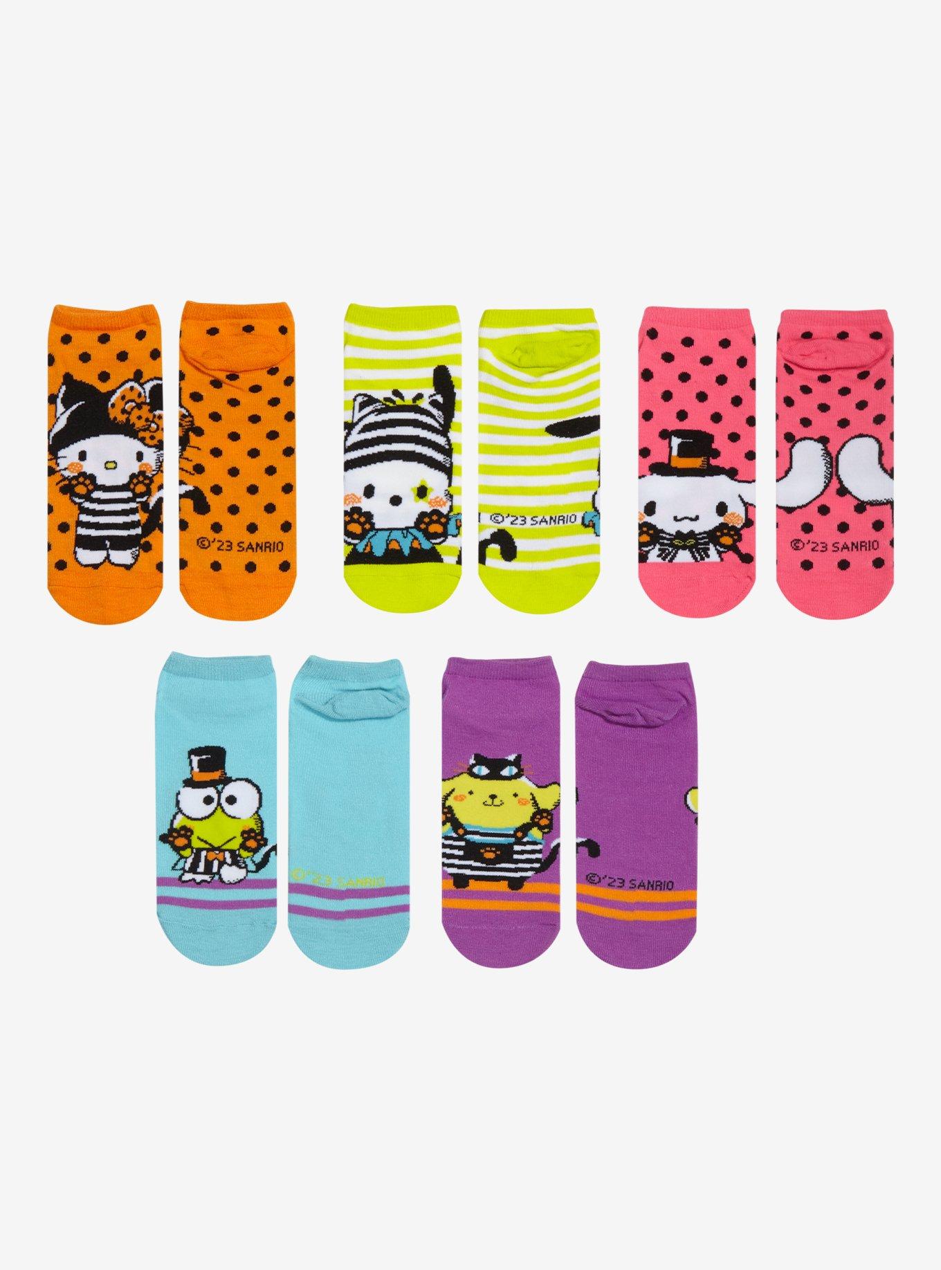 Hello Kitty And Friends Halloween Costume No-Show Socks 5 Pair, , alternate
