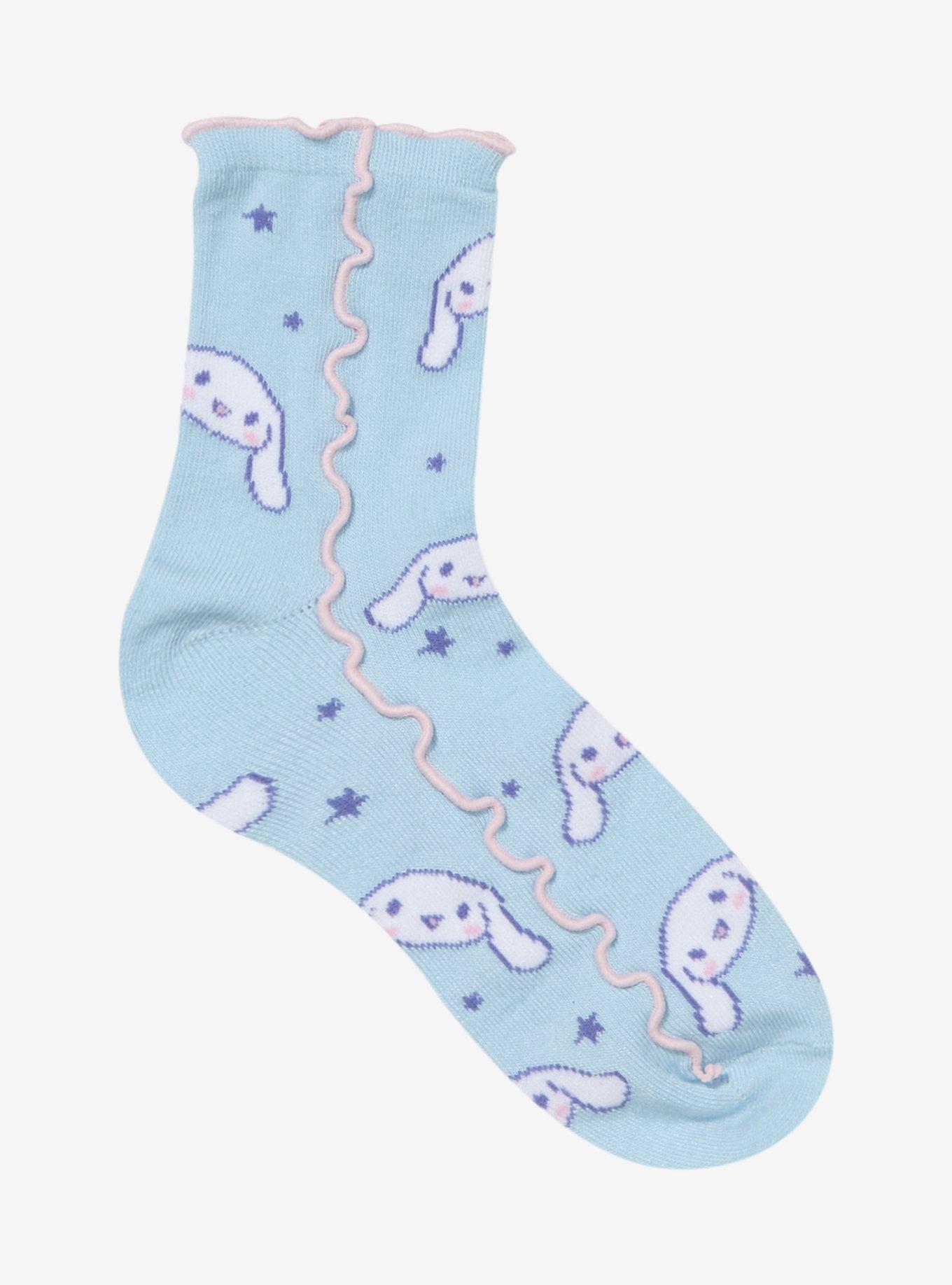 Cinnamoroll Contrast Lettuce Trim Ankle Socks, , alternate