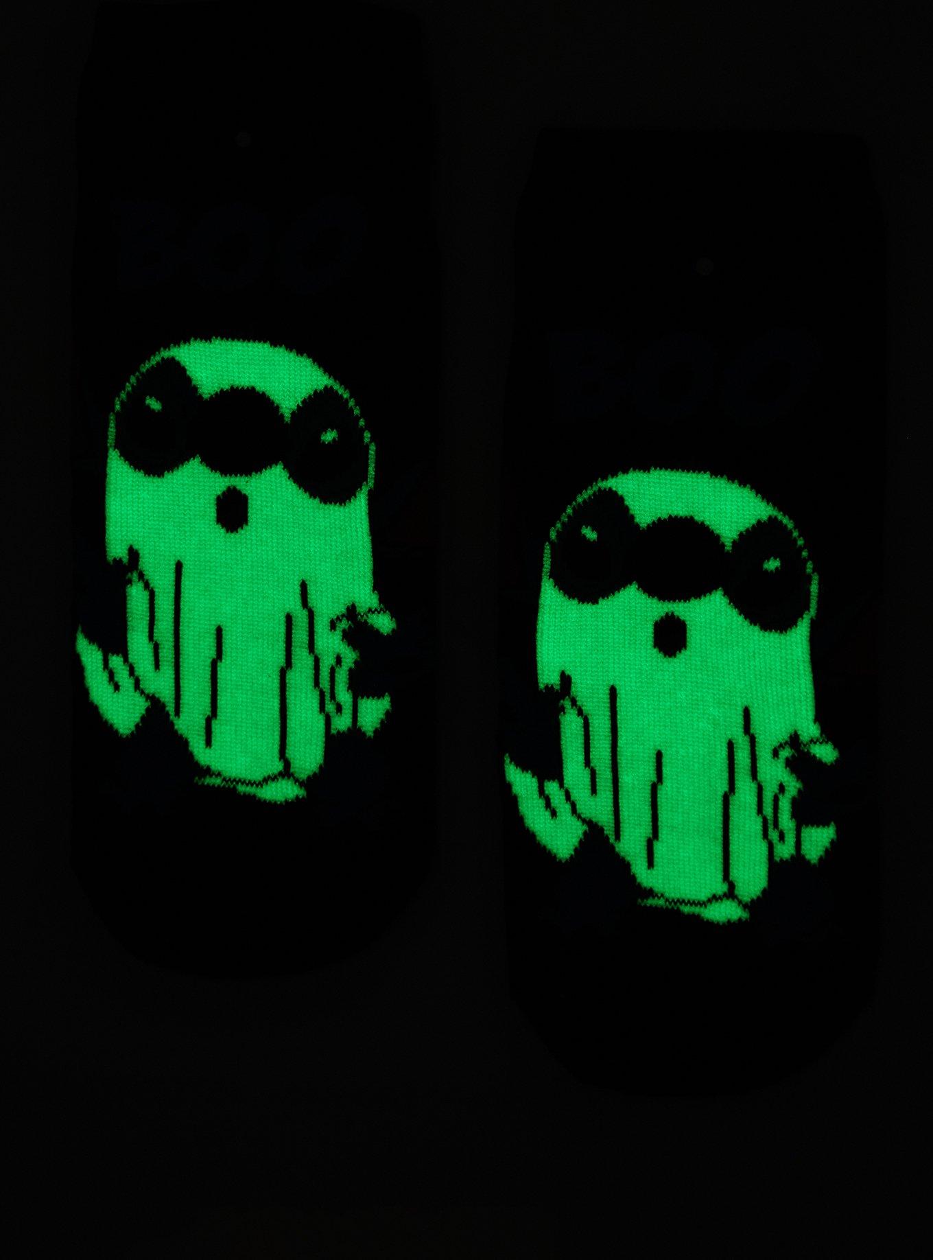 Disney Lilo & Stitch Glow-In-The-Dark Ghost No-Show Socks, , alternate