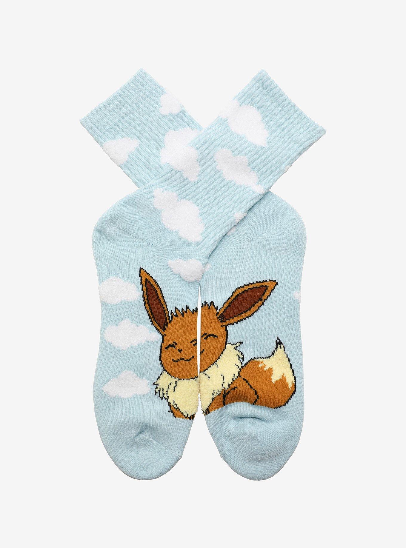 Pokemon Eevee Clouds Crew Socks, , alternate