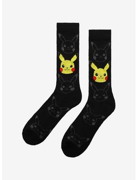 Pokemon Pikachu Face Crew Socks, , hi-res