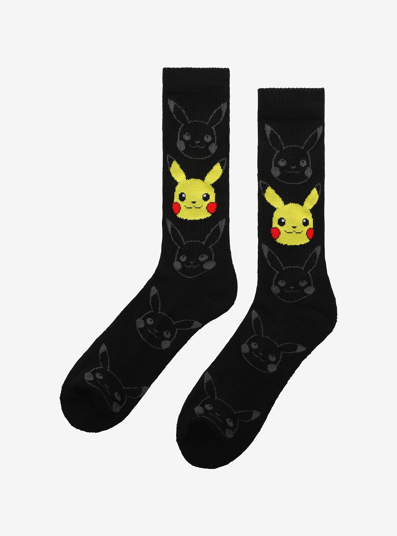 Pokemon Pikachu Face Crew Socks, , alternate