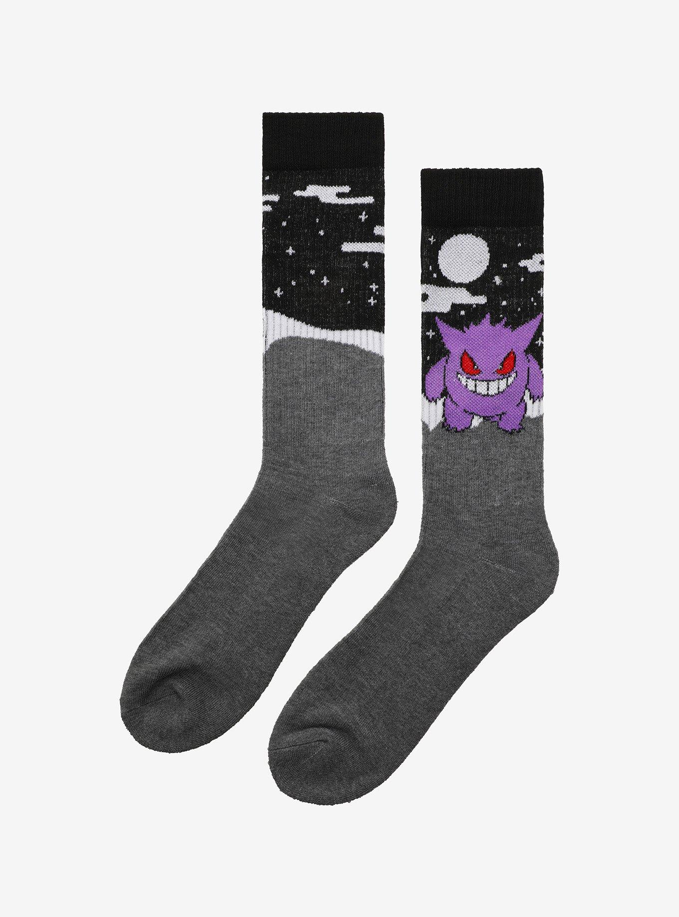 Pokemon Gengar Night Crew Socks, , alternate