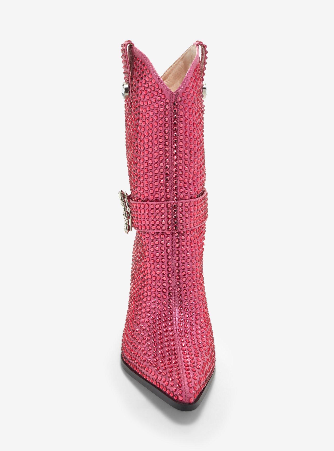 Azalea Wang Pink Bling Cowboy Boot, MULTI, alternate