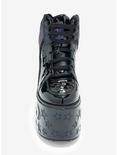YRU Black Reflective Celestial Platform Sneakers, MULTI, alternate