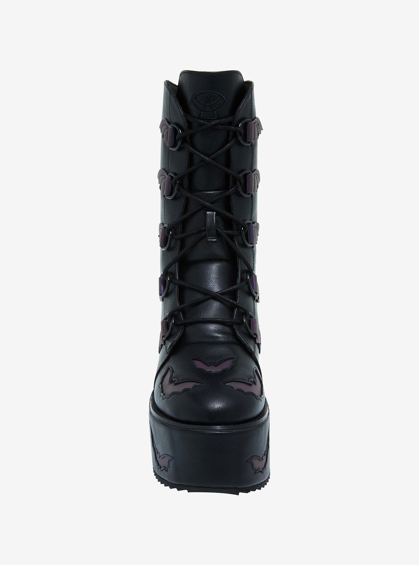 Strange Cvlt Reflective Bat Platform Boots, MULTI, alternate