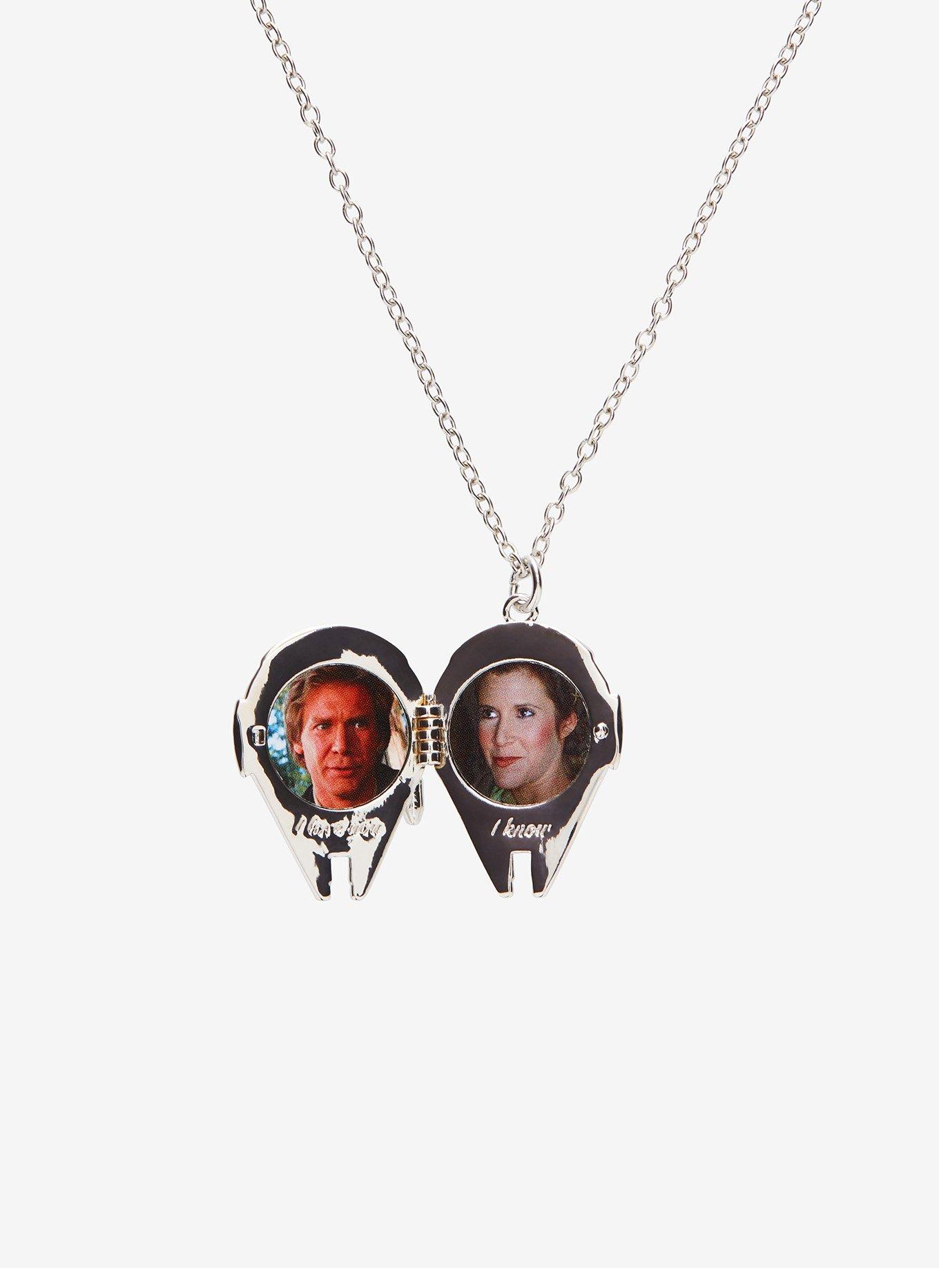 Star Wars Millennium Falcon Han & Lei Necklace, , alternate