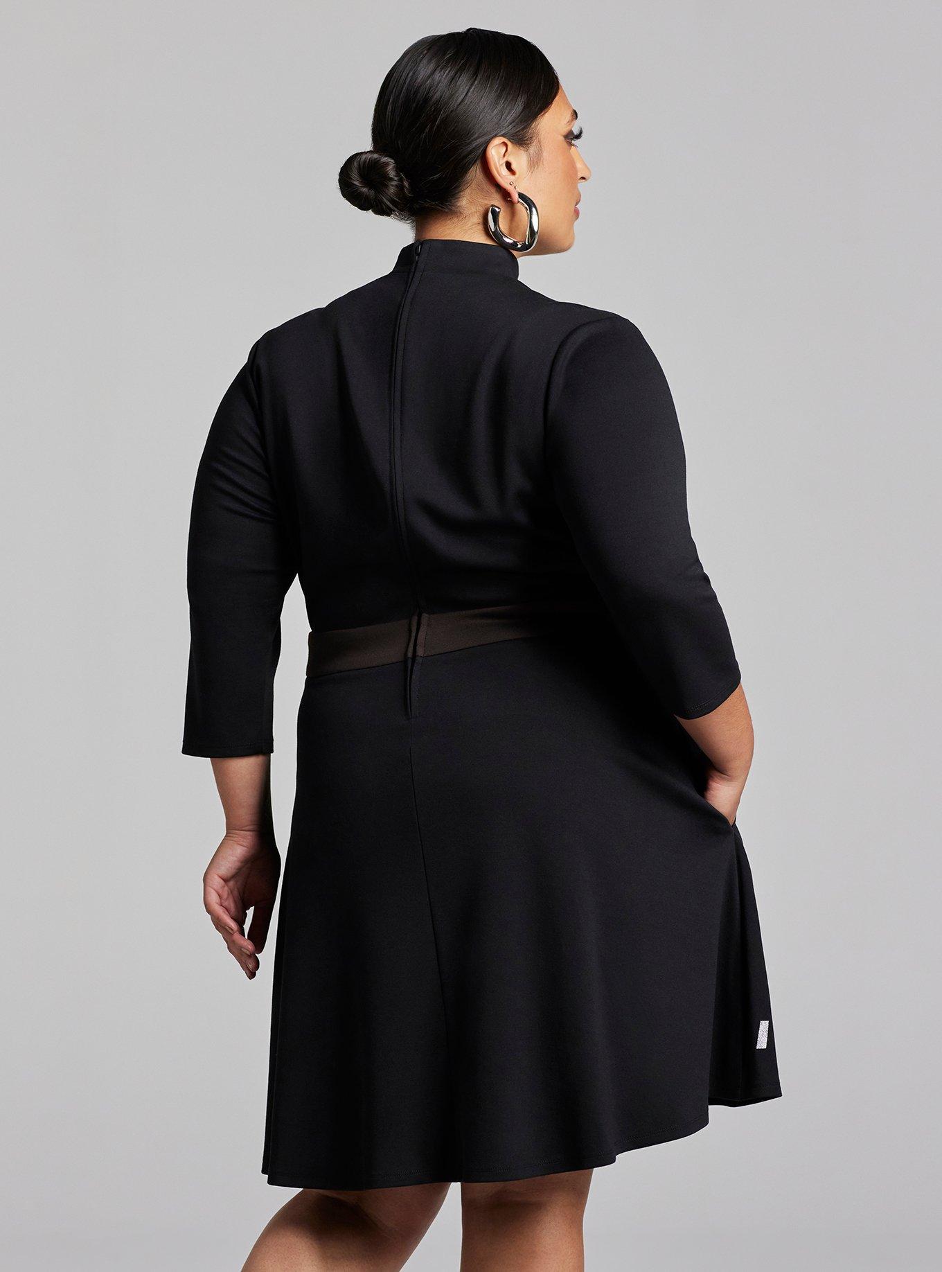 Her Universe Star Wars Luke Skywalker Jedi Dress Plus Size Her Universe Exclusive, BLACK, alternate