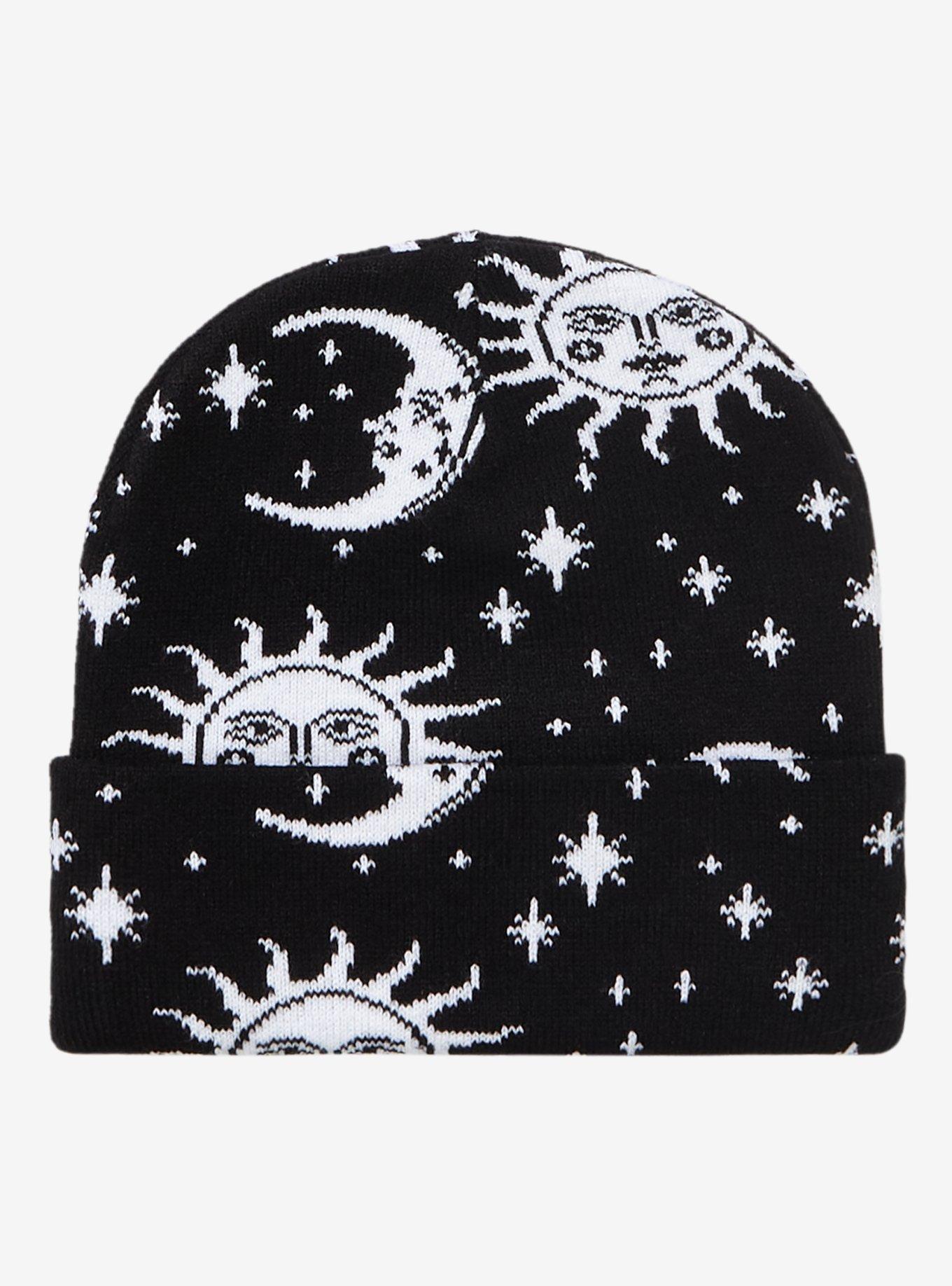 Sun & Moon Face Beanie, , alternate