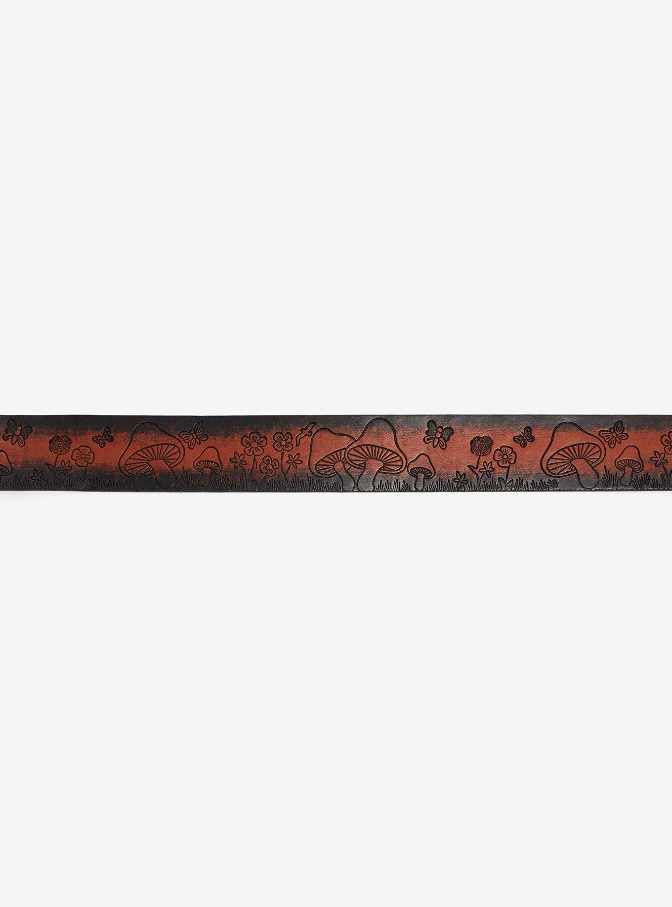 Brown Mushroom Embossed Belt, MULTI, alternate