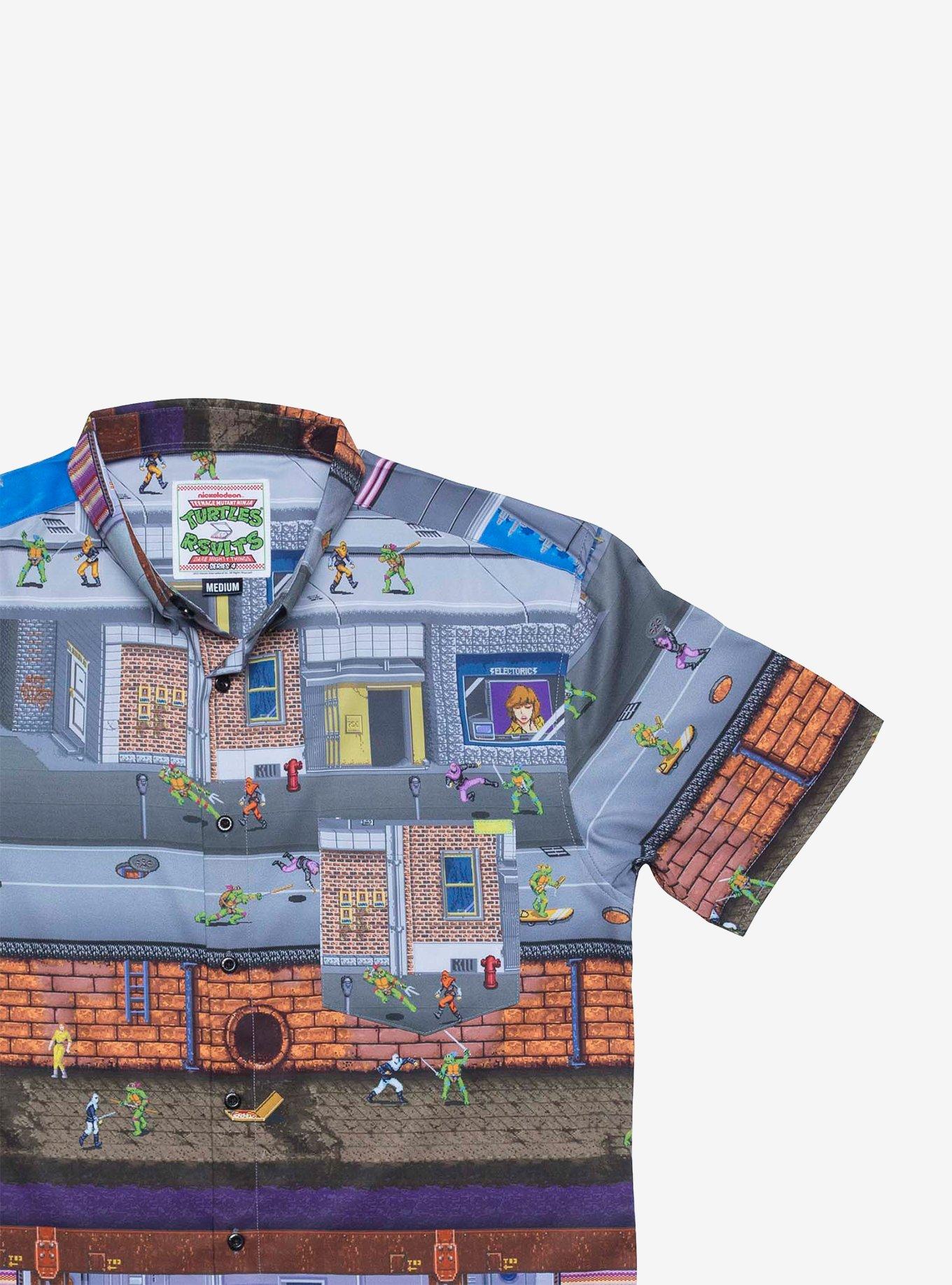 RSVLTS Teenage Mutant Ninja Turtles "Button Mashers" Button-Up Shirt, , hi-res