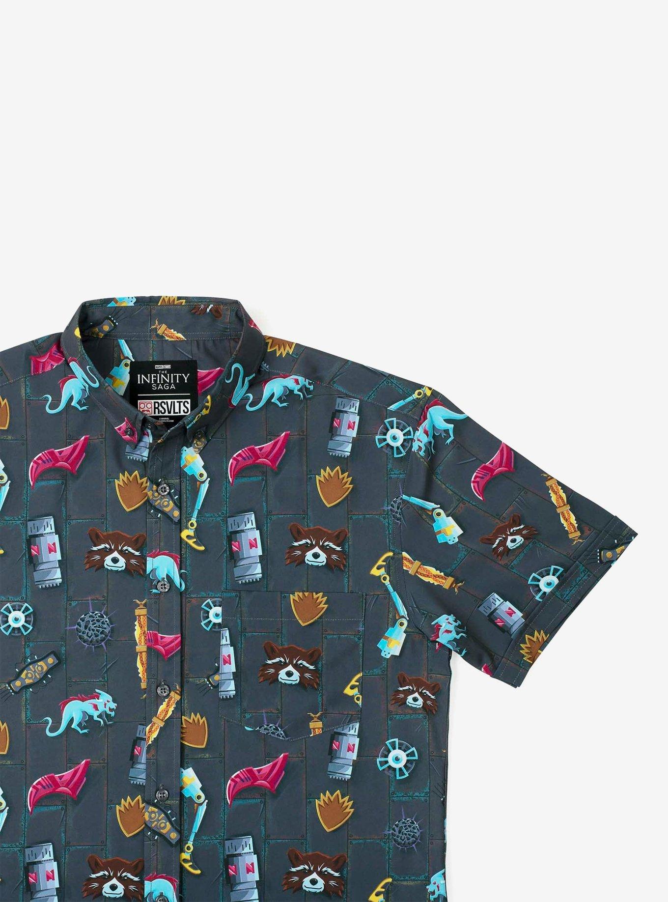 RSVLTS Marvel Guardians of the Galaxy "Jailbreak" KUNUFLEX Short Sleeve Shirt, BLACK, alternate