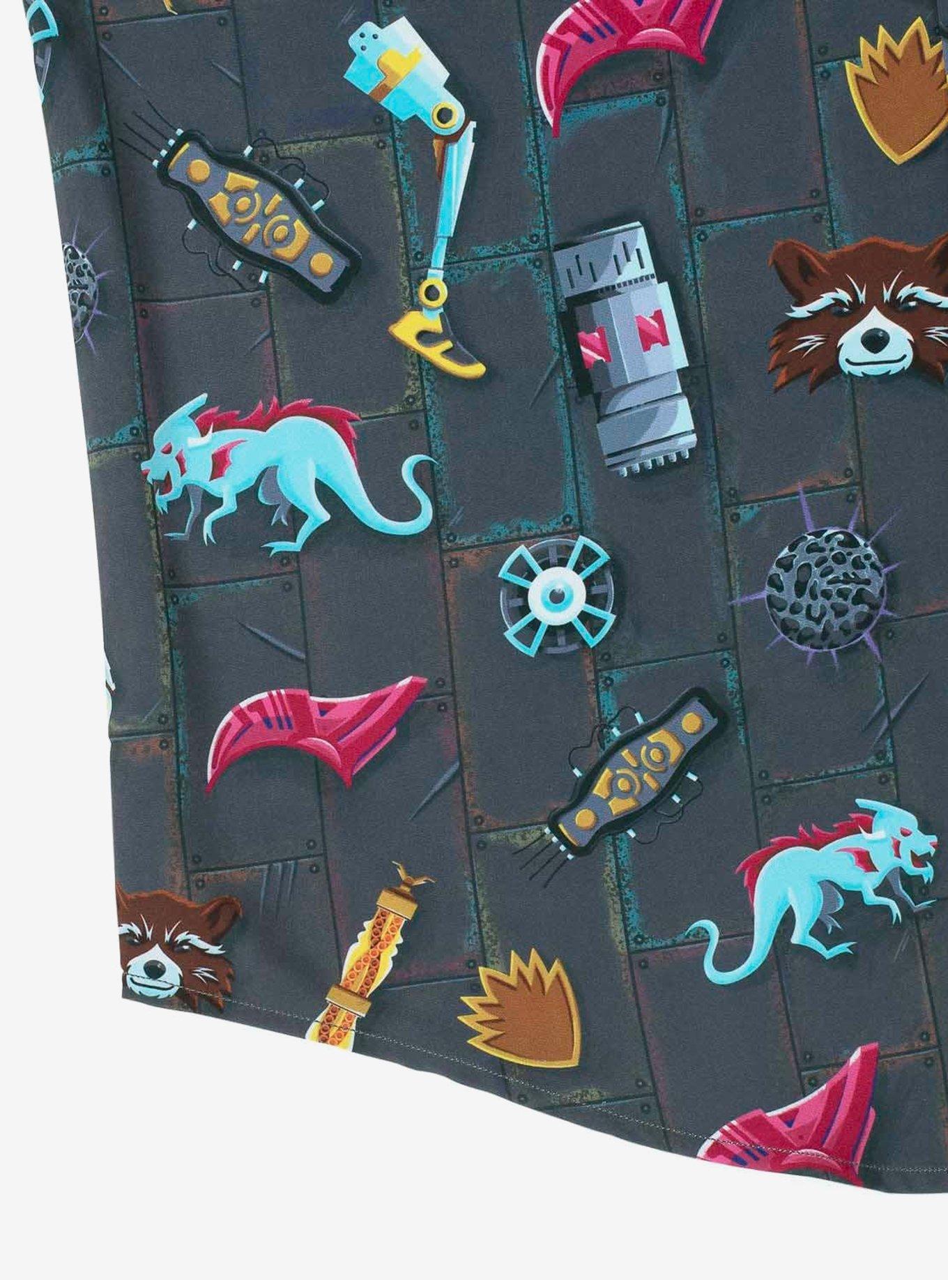 RSVLTS Marvel Guardians of the Galaxy "Jailbreak" KUNUFLEX Short Sleeve Shirt, BLACK, alternate