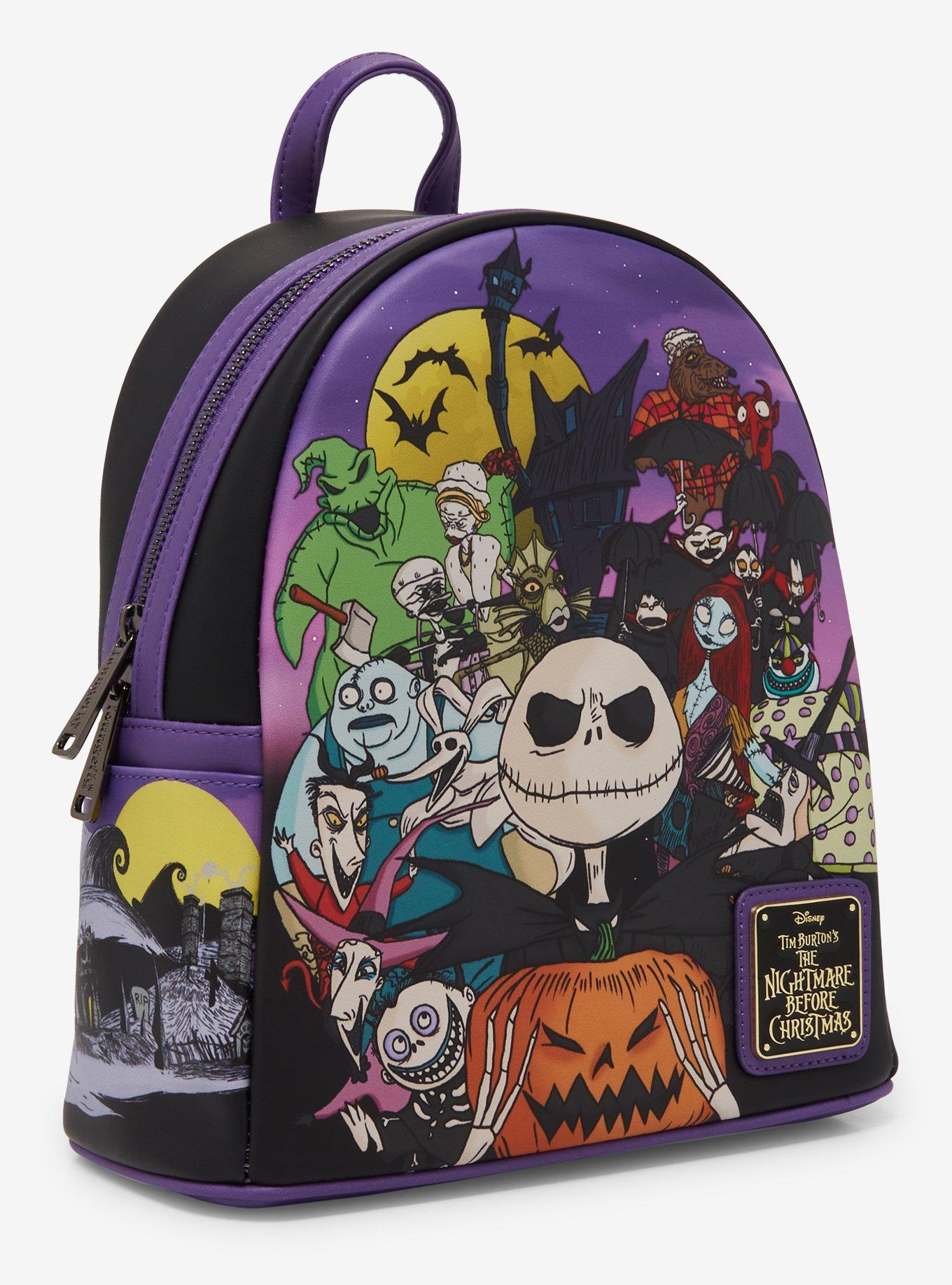 Loungefly Disney The Nightmare Before Christmas Characters Group Portrait Mini Backpack - BoxLunch Exclusive, , alternate