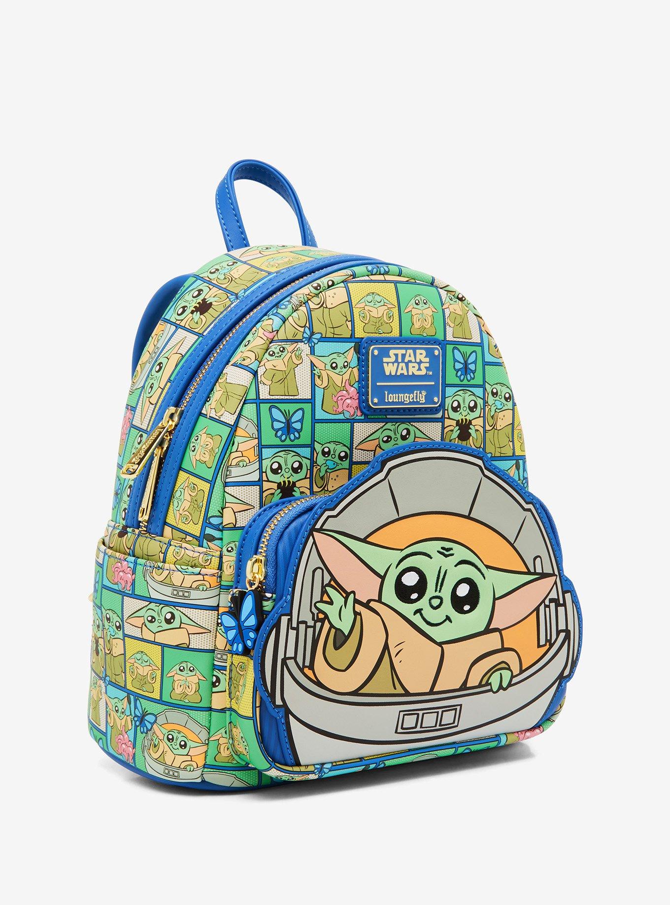 Loungefly Star Wars The Mandalorian Grogu Panels Mini Backpack - BoxLunch Exclusive, , hi-res