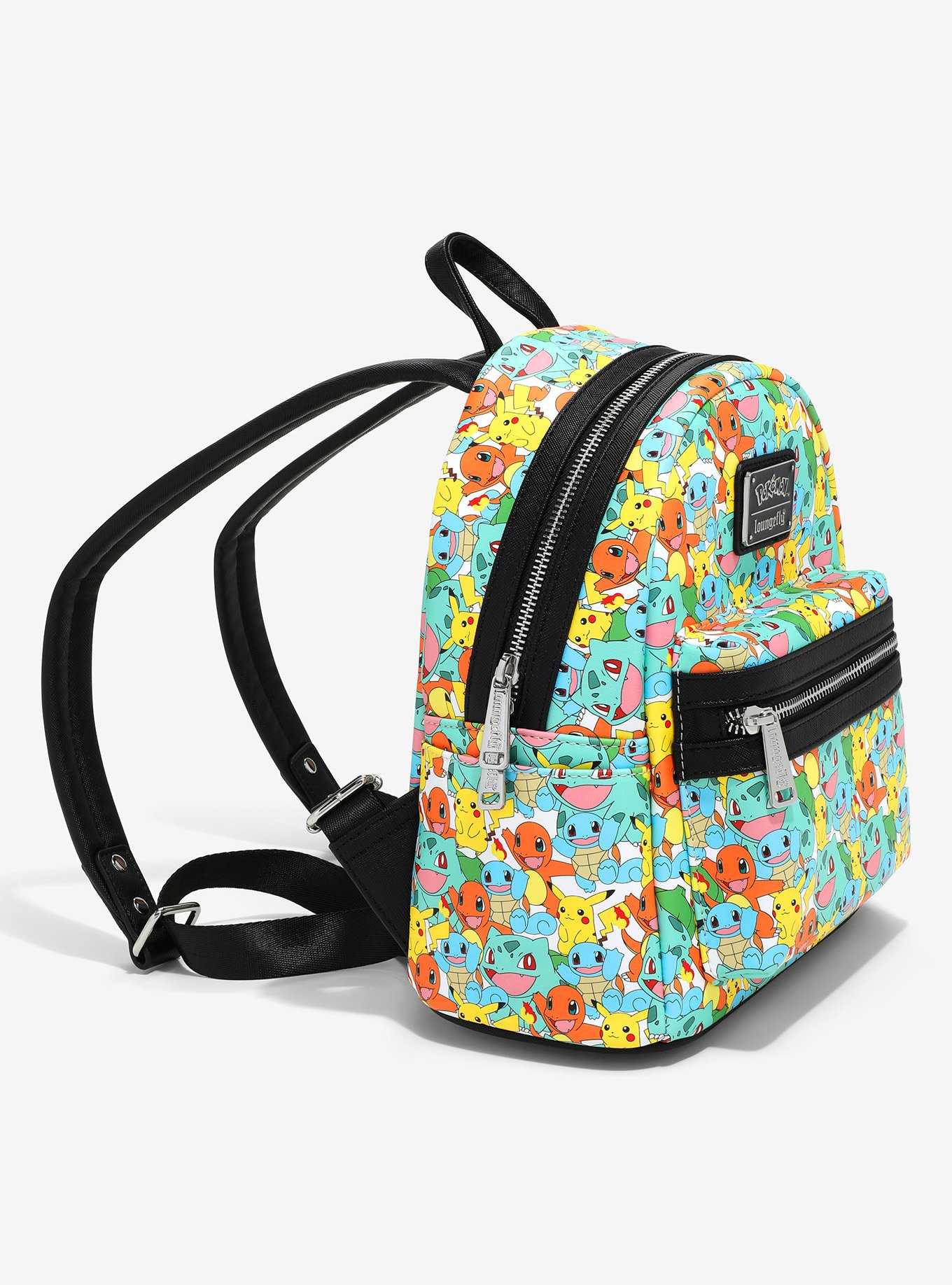 Loungefly Pokémon Starters Allover Print Mini Backpack - BoxLunch Exclusive, , hi-res