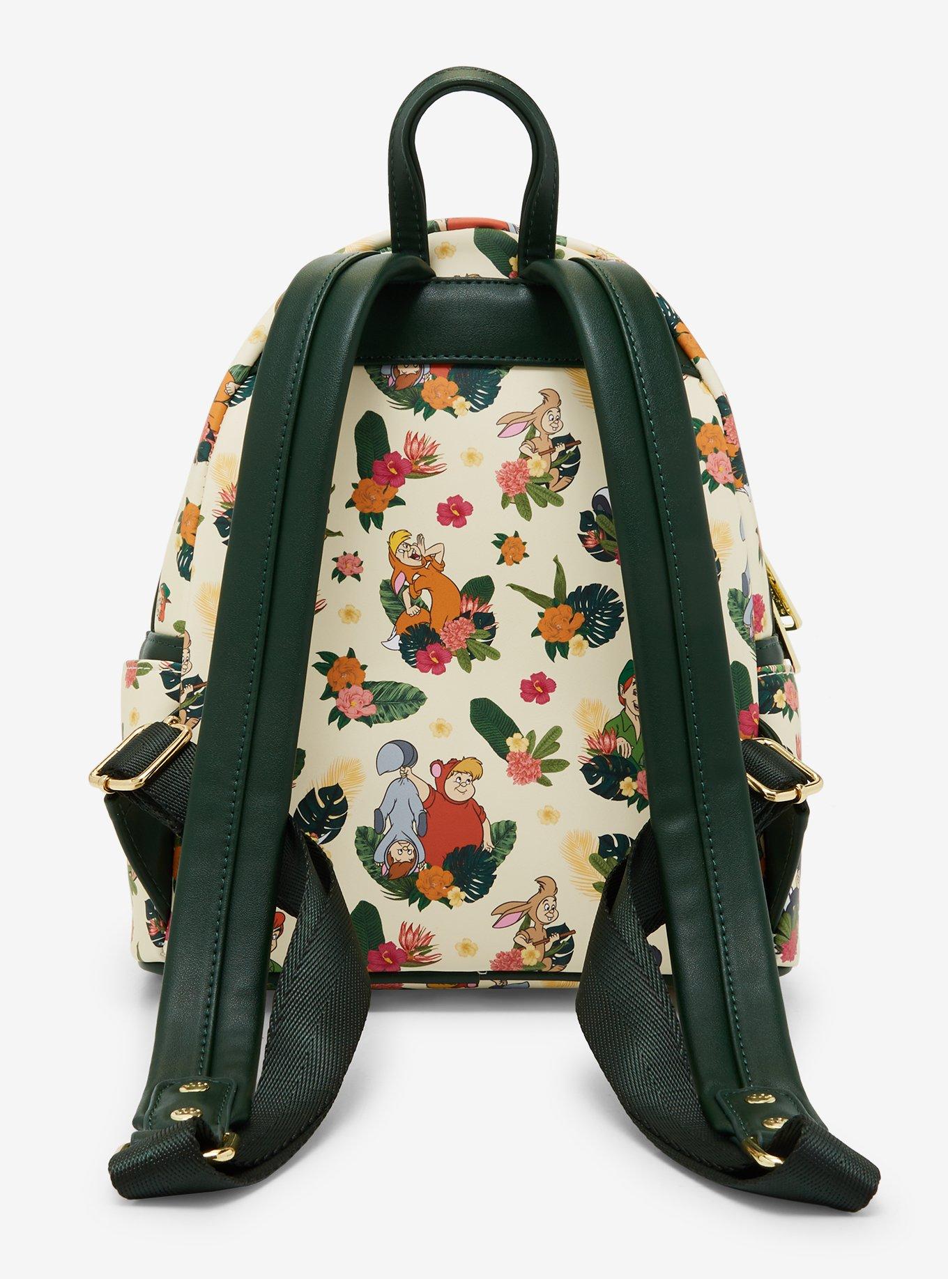 Loungefly Disney Peter Pan Lost Boys Floral Allover Print Mini Backpack - BoxLunch Exclusive, , alternate