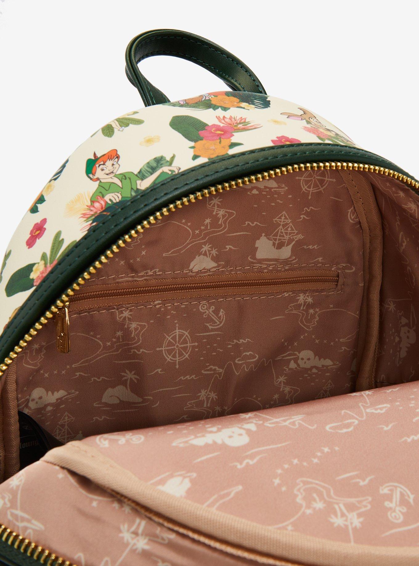 Loungefly Disney Peter Pan Lost Boys Floral Allover Print Mini Backpack - BoxLunch Exclusive, , alternate