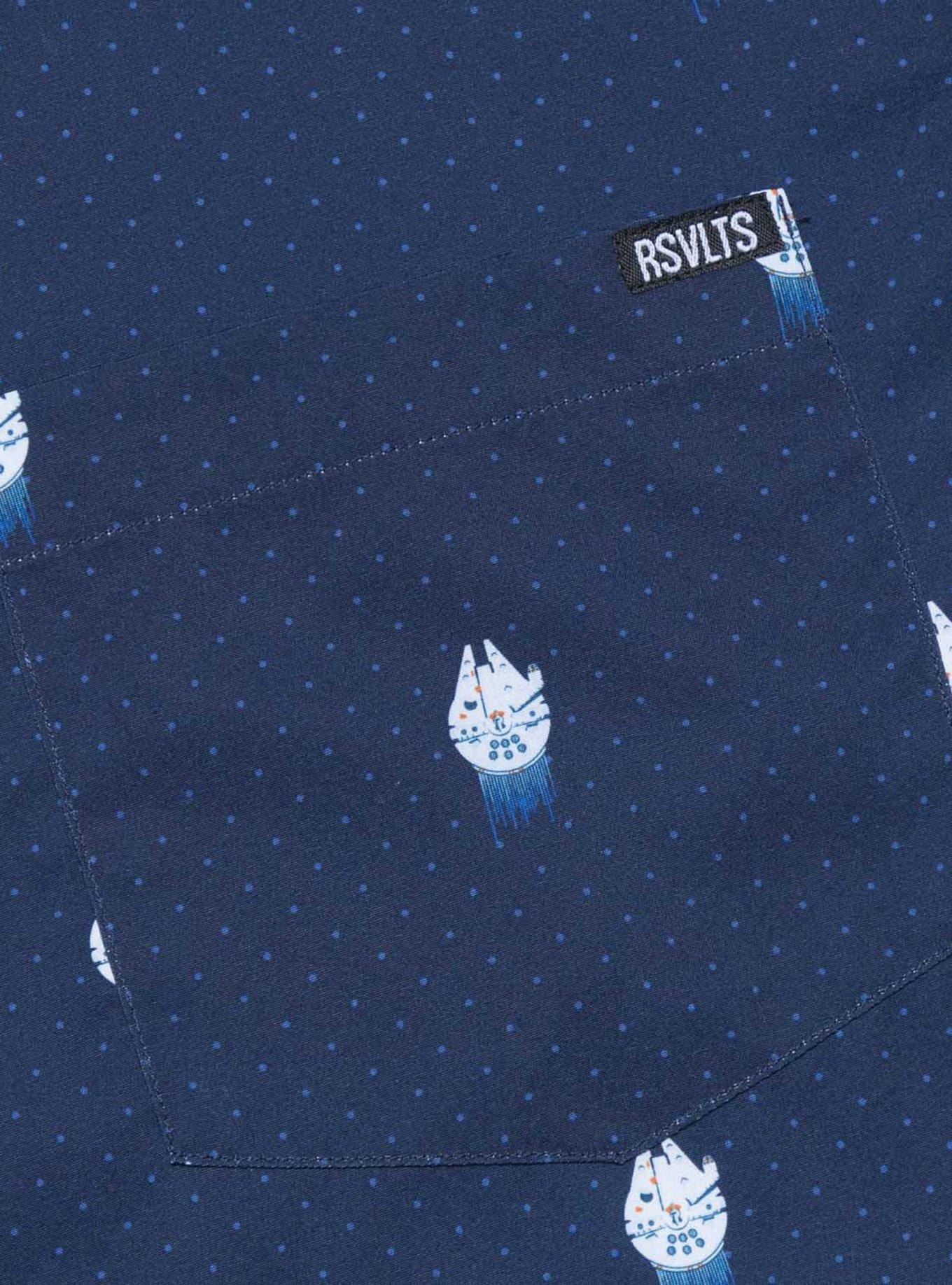 RSVLTS Star Wars Millennium Falcon KUNUFLEX Short Sleeve Shirt, BLUE, alternate