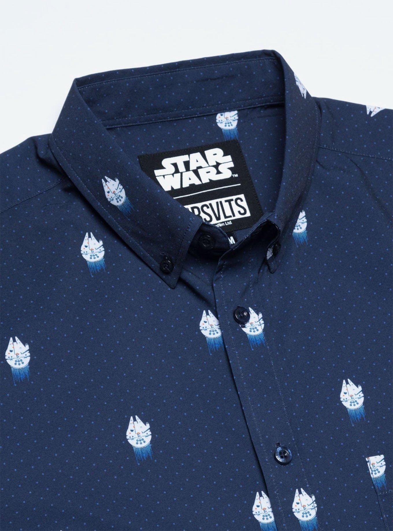 RSVLTS Star Wars Millennium Falcon KUNUFLEX Short Sleeve Shirt, BLUE, alternate