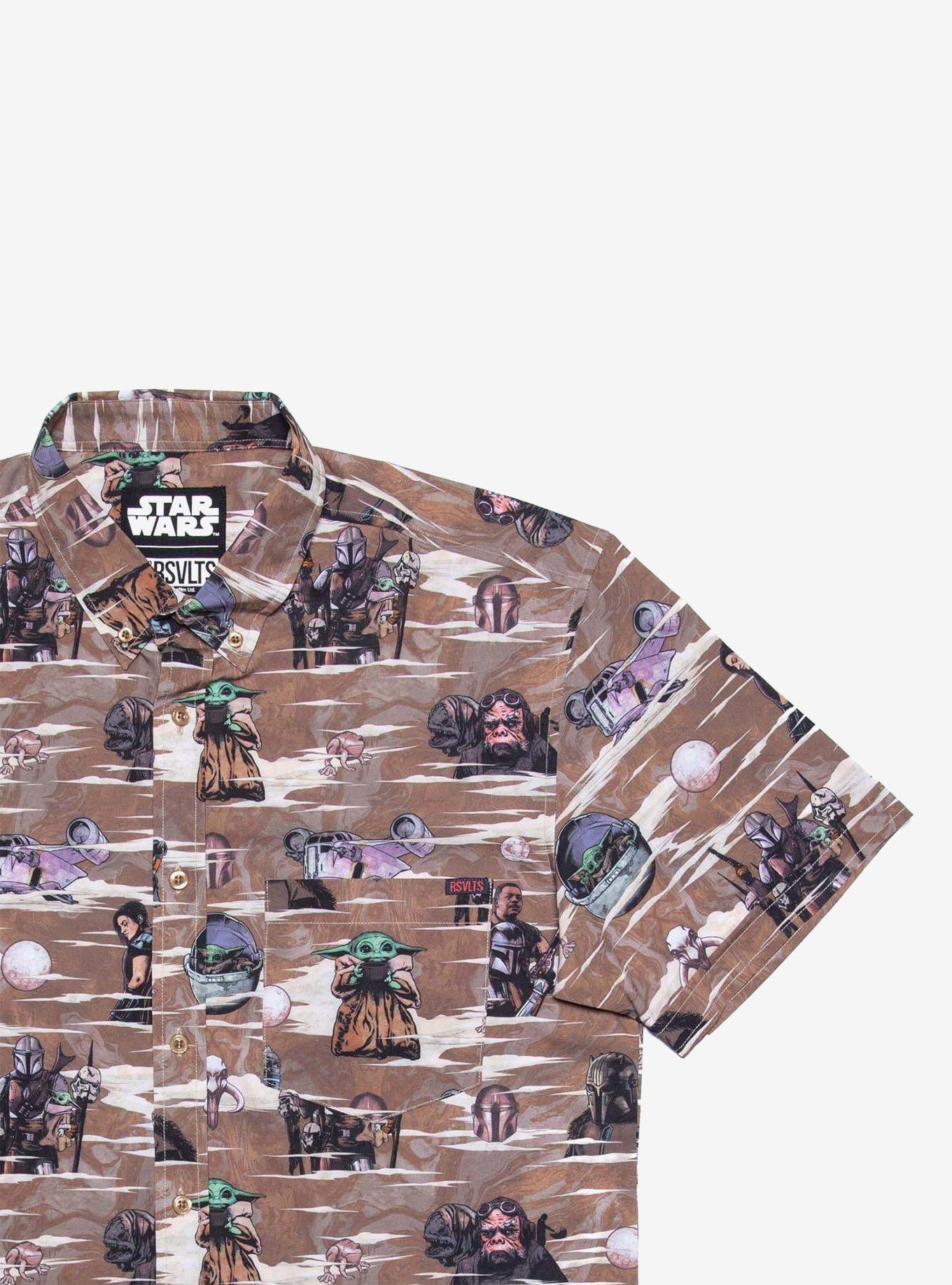 RSVLTS Star Wars The Mandalorian "Mando Montage" Button-Up Shirt, MULTI, alternate