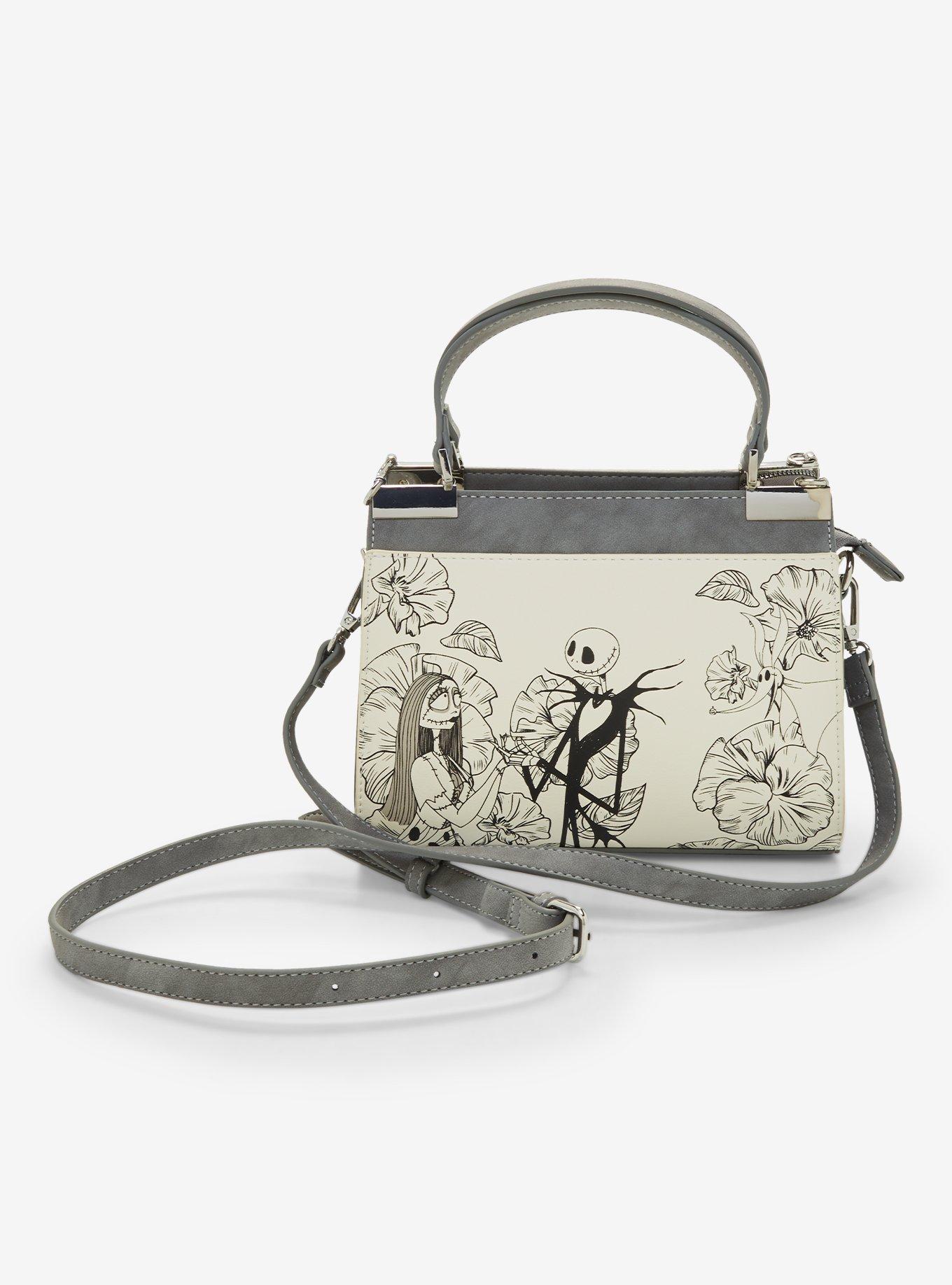 Disney The Nightmare Before Christmas Floral Sketch Characters Handbag - BoxLunch Exclusive, , alternate