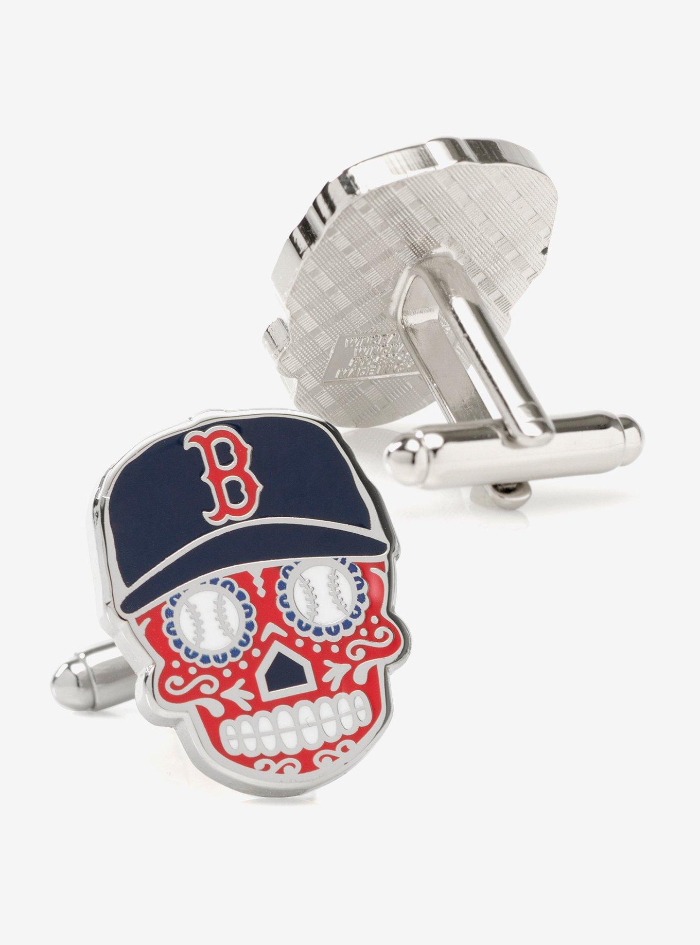 Boston Red Sox Sugar Skull Cufflinks, , alternate