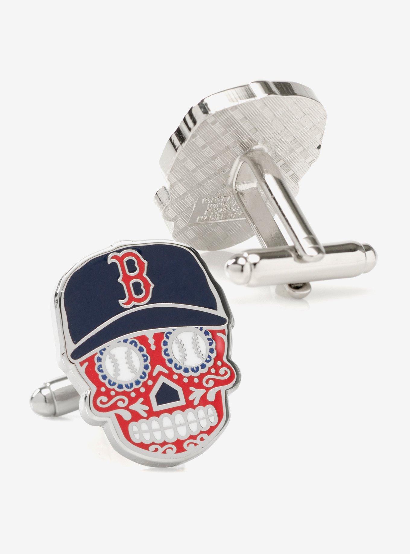 Boston Red Sox Sugar Skull Cufflinks, , hi-res