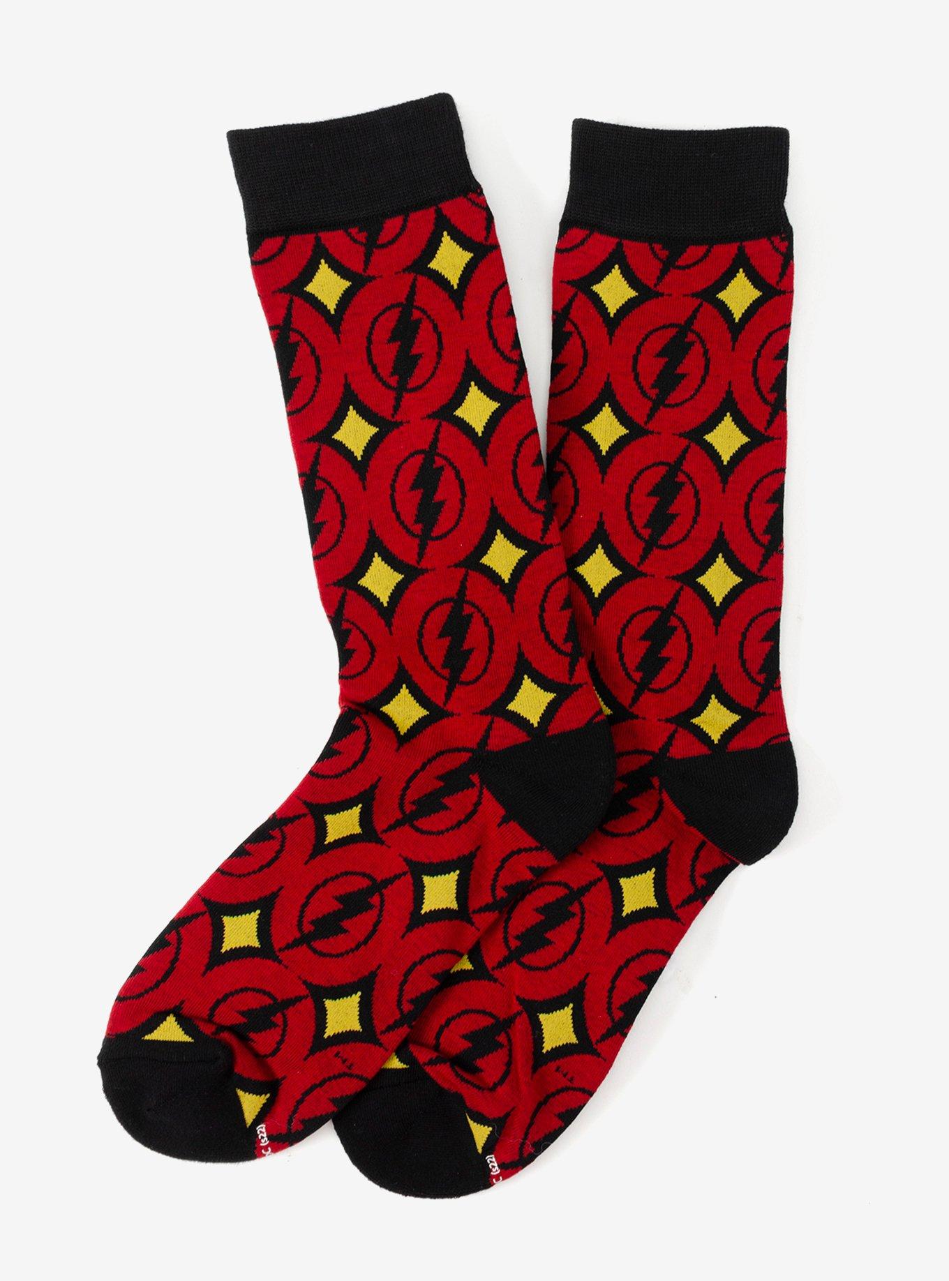 DC Comics The Flash Red Men's Socks, , alternate