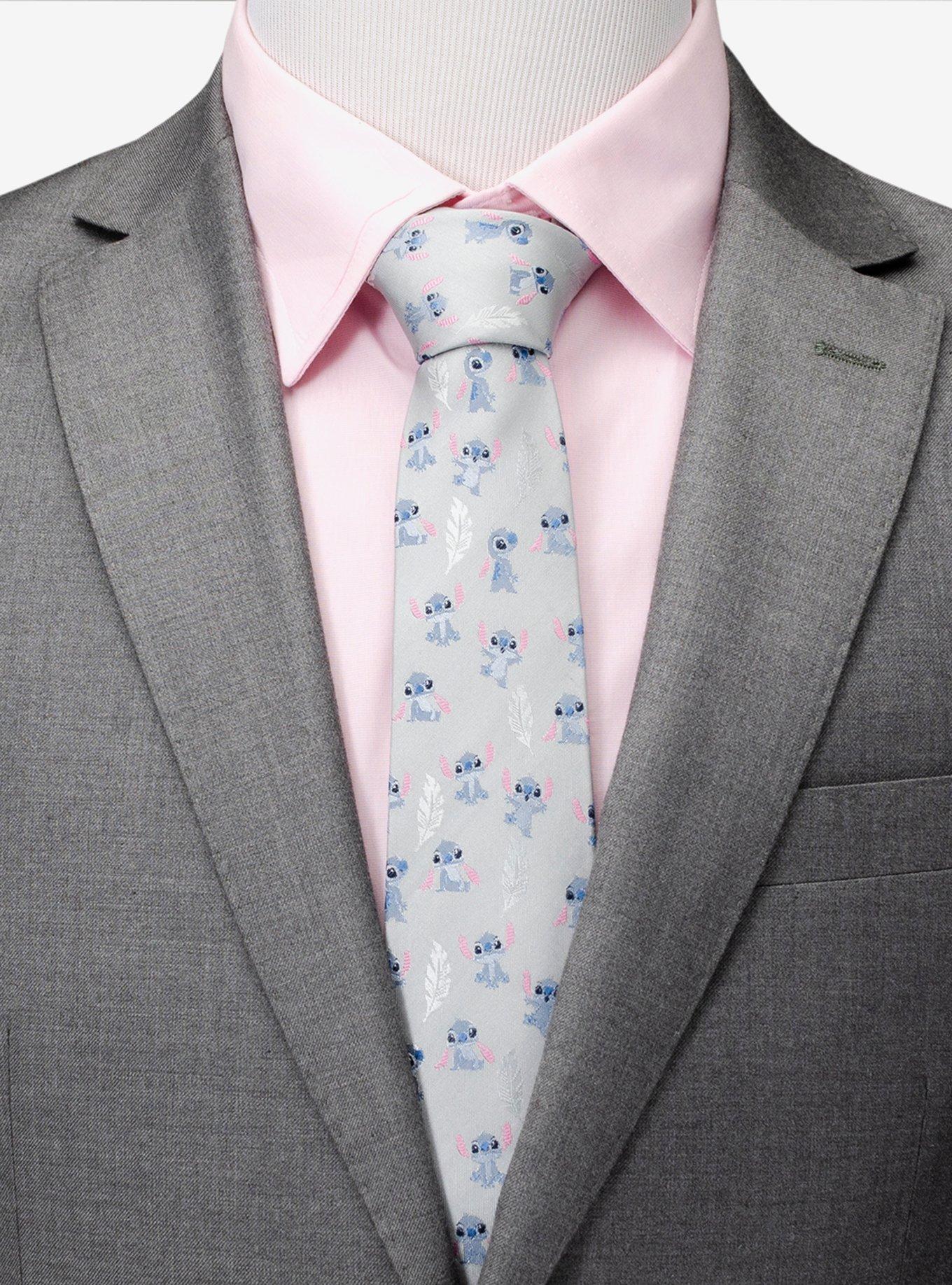 Disney Lilo & Stitch Gray Men's Tie, , hi-res