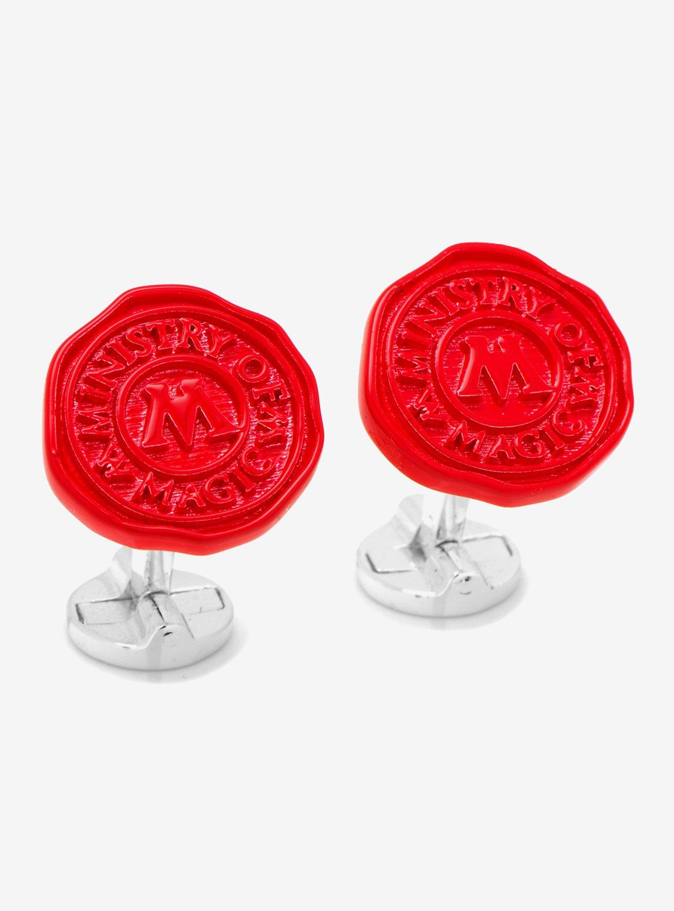 Harry Potter Ministry Of Magic Wax Stamp Cufflinks, , alternate