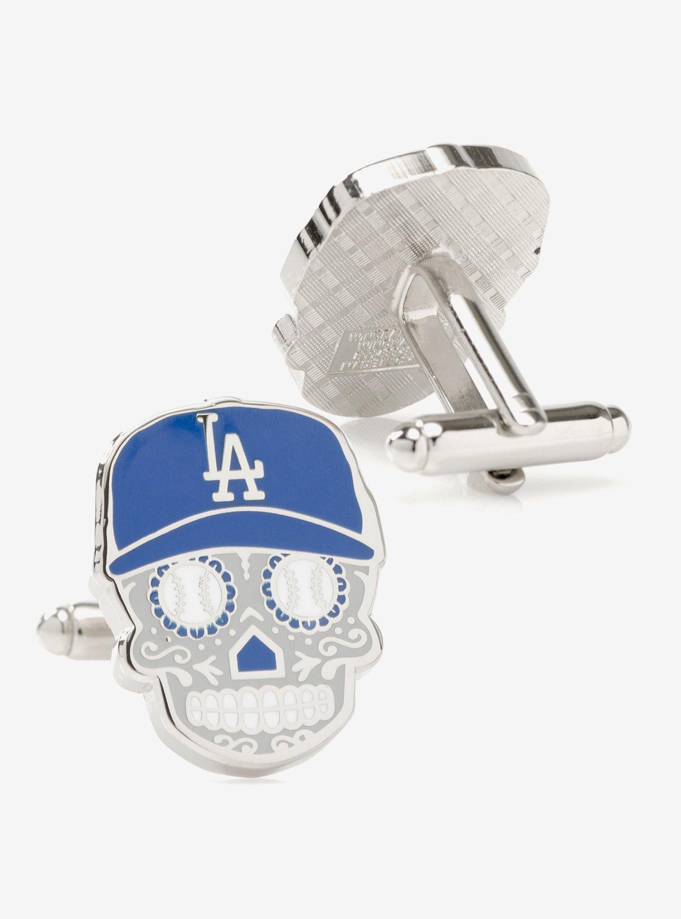 La Dodgers Sugar Skull Cufflinks, , hi-res