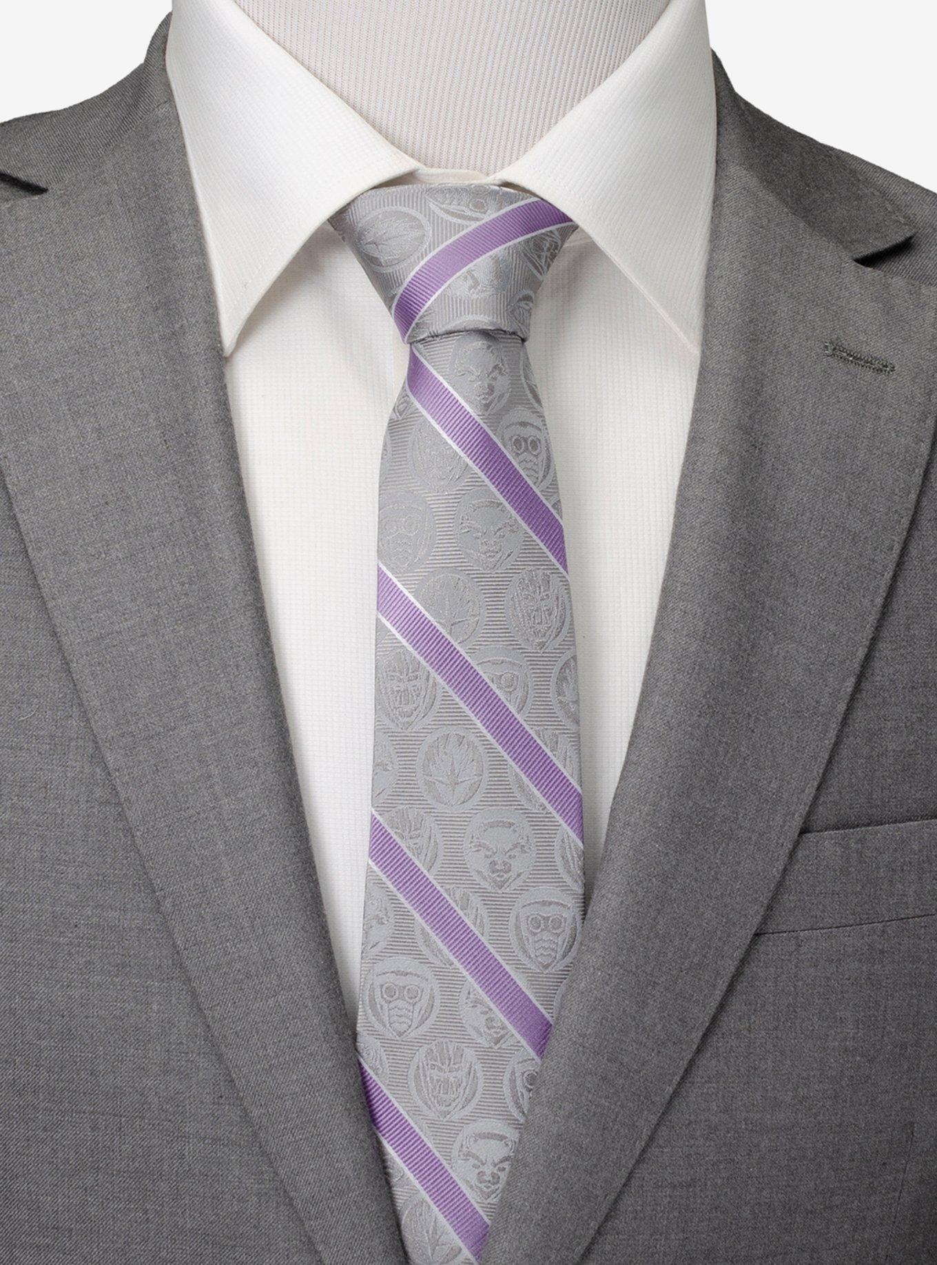 Marvel Guardians Of The Galaxy Gray Stripe Tie, , hi-res