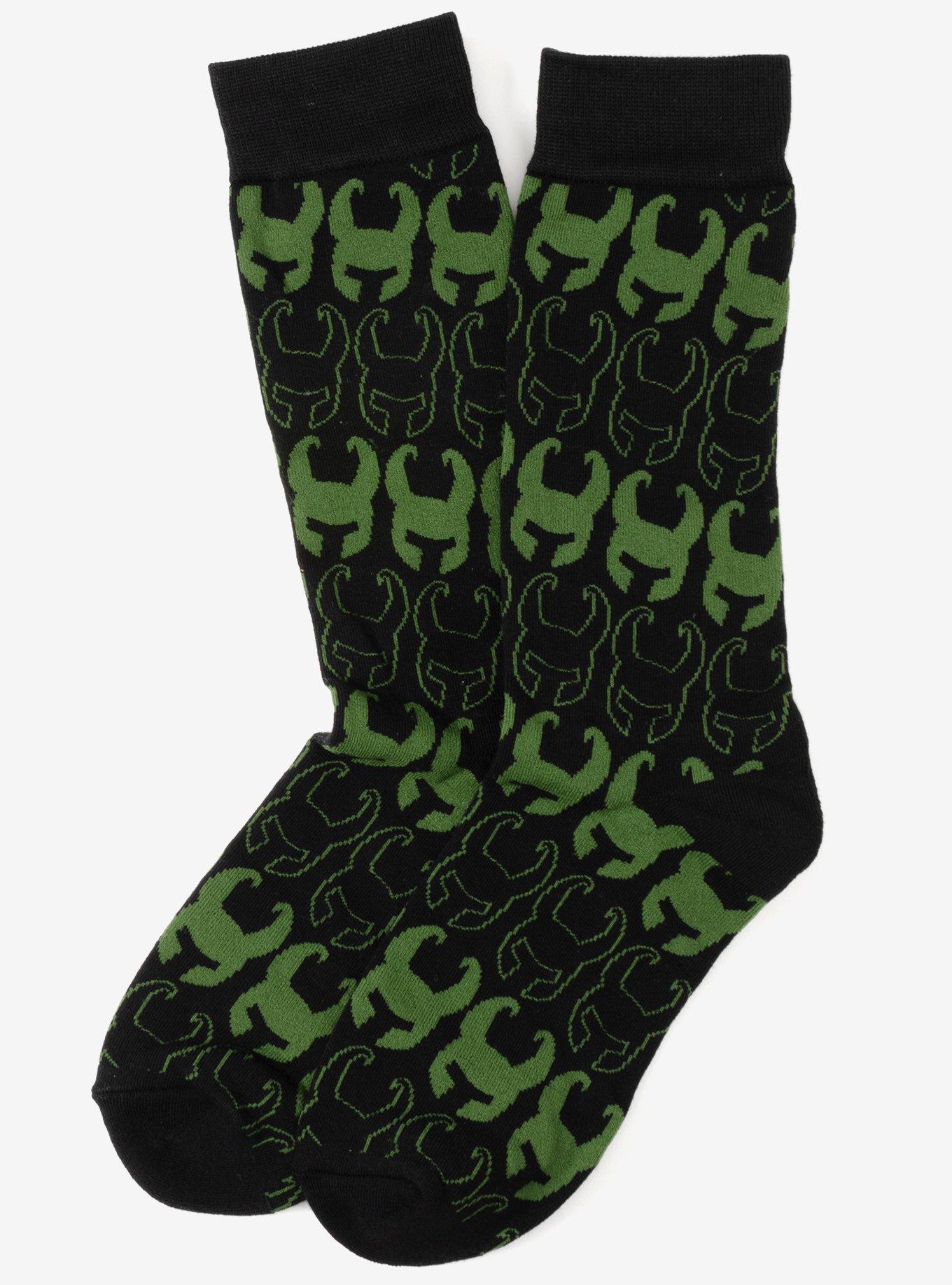 Marvel Loki Pattern Socks, , hi-res