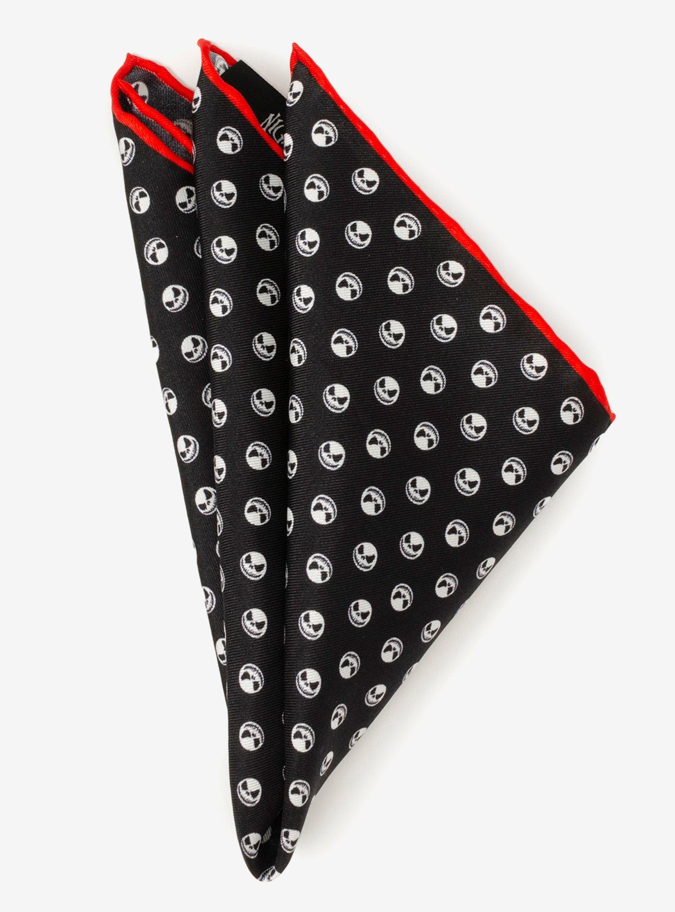 The Nightmare Before Christmas Jack Skellington Men's Black Pocket Square, , alternate