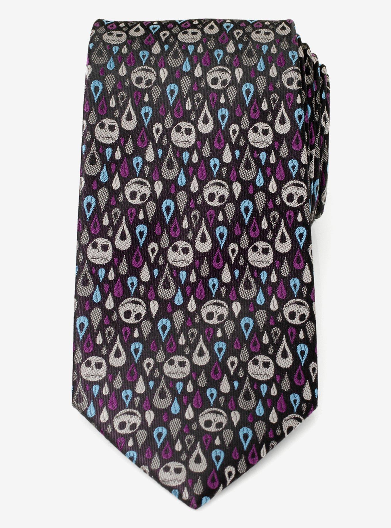 The Nightmare Before Christmas Jack Skellington Patterned Men's Tie, , alternate