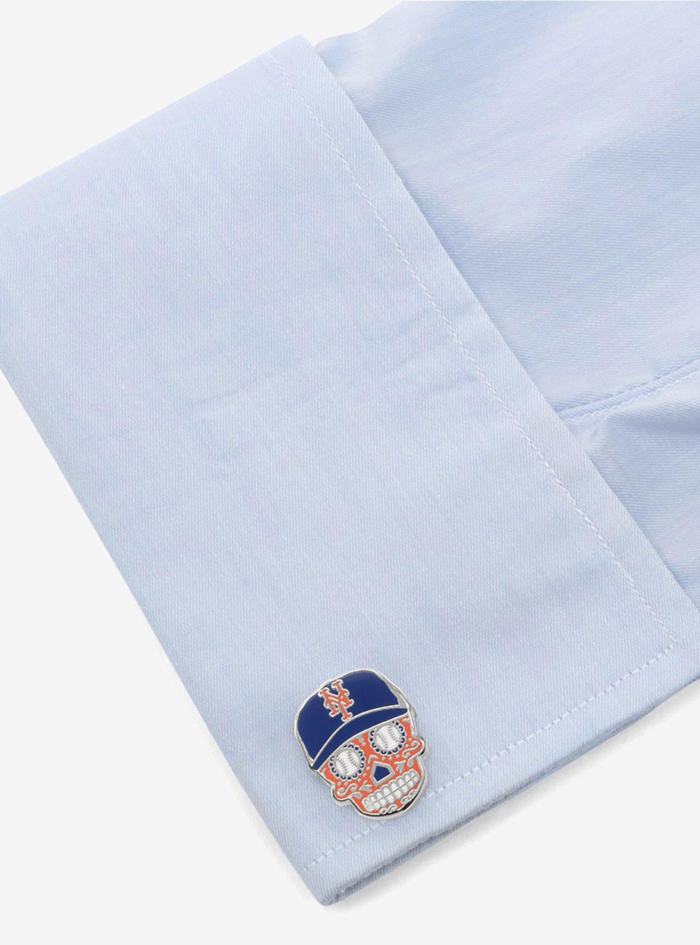 New York Mets Sugar Skull Cufflinks, , alternate