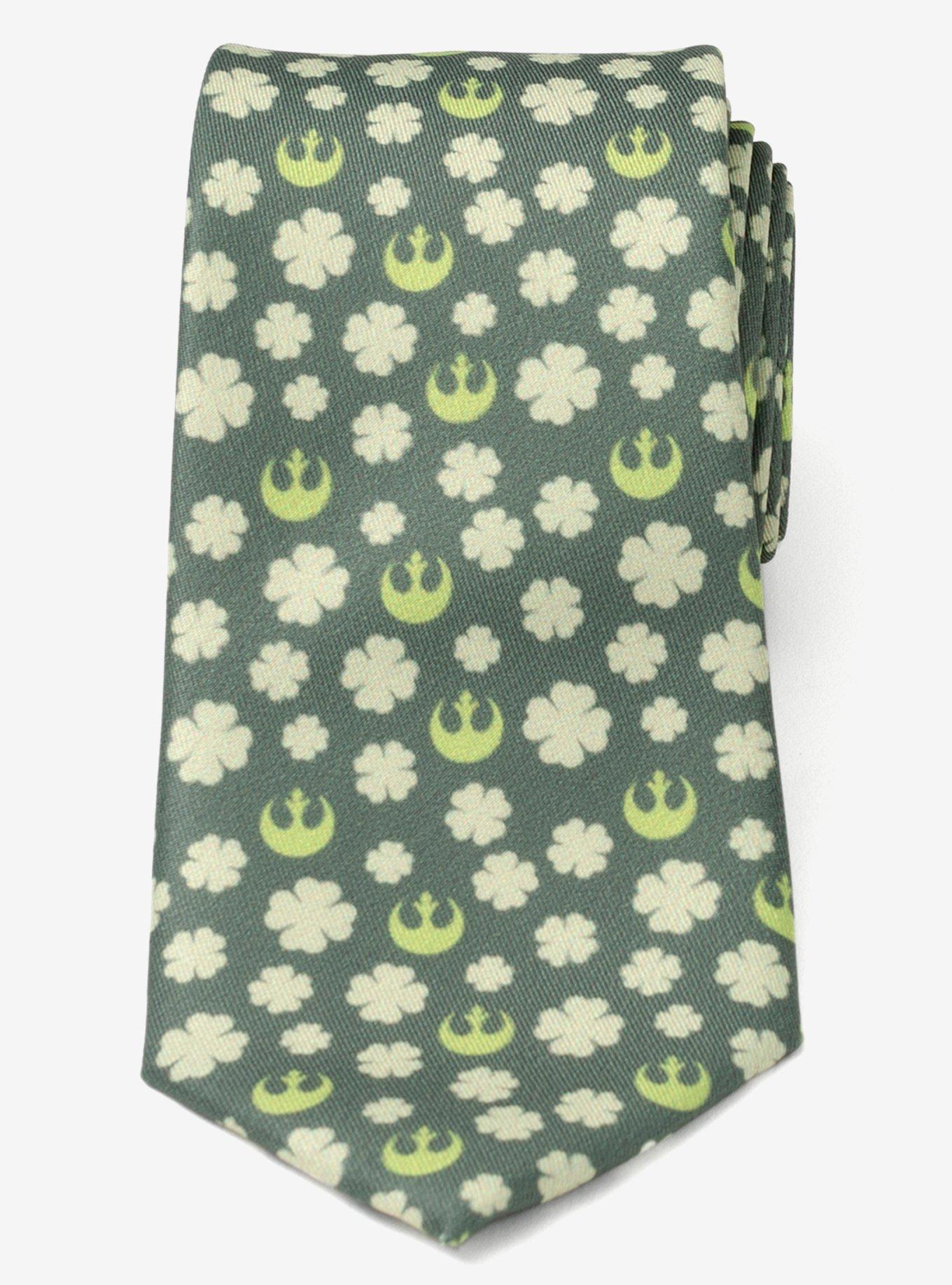 Star Wars Rebel Shamrock Green Hidden Message Men's Tie