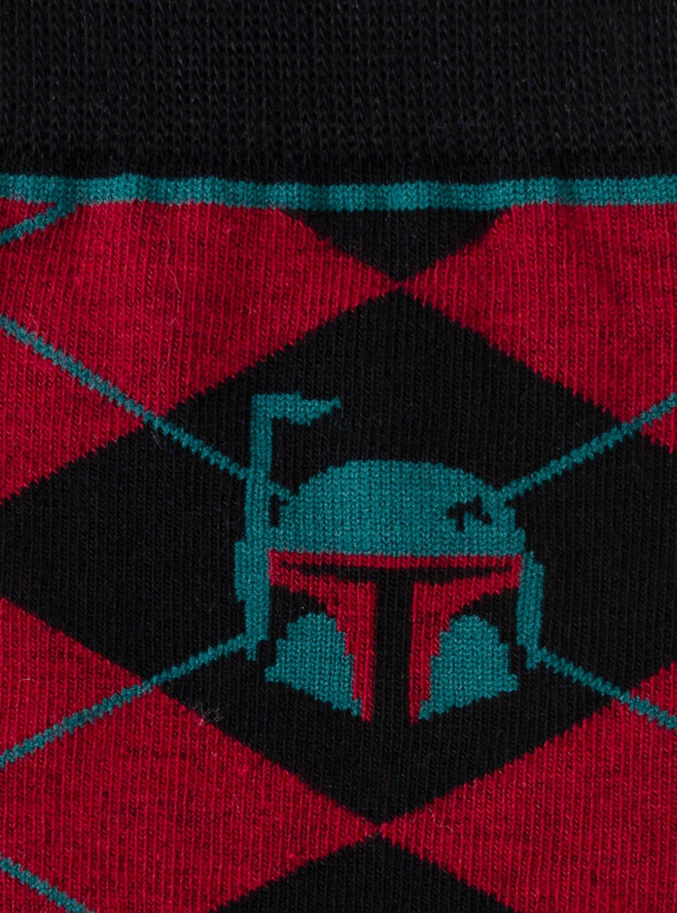 Star Wars Boba Fett Maroon Argyle Men's Socks