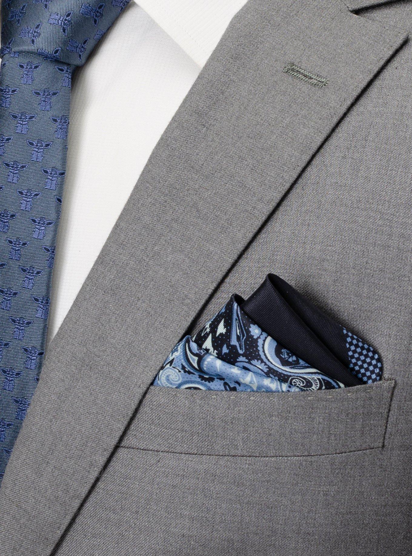 Star Wars Vader Blue Paisley Pocket Square, , alternate