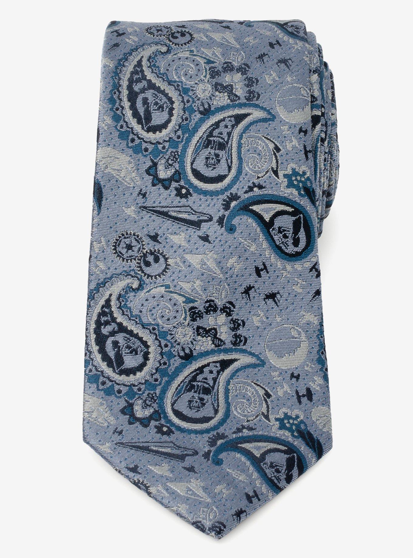Star Wars Vader Blue Tonal Paisley Men's Tie, , alternate