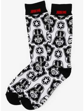 Star Wars Vader Patterned White Men's Socks, , hi-res