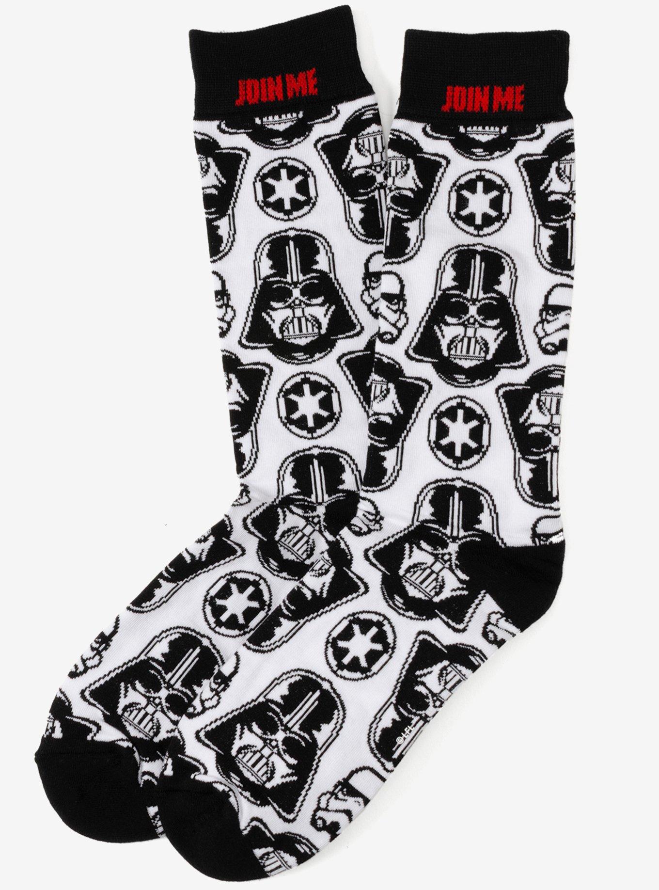 Star Wars Vader Patterned White Men's Socks, , hi-res