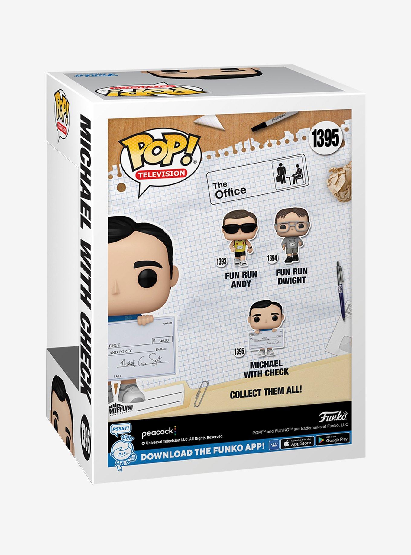 Funko The Office Pop! Television Michael With Check Vinyl Figure, , alternate - view 3
